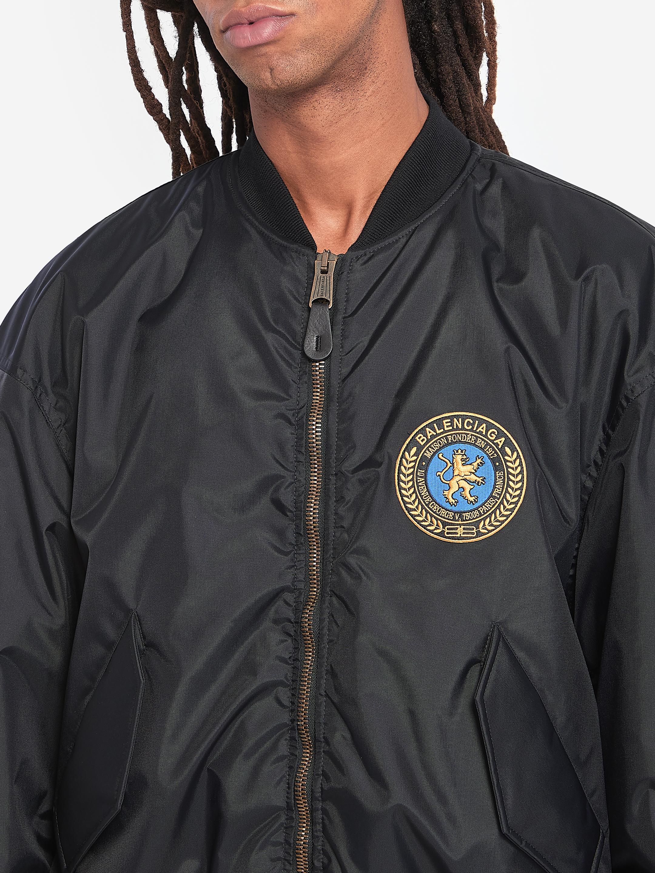 Balenciaga Bb Bomber Jacket in Grey for Men | Lyst UK