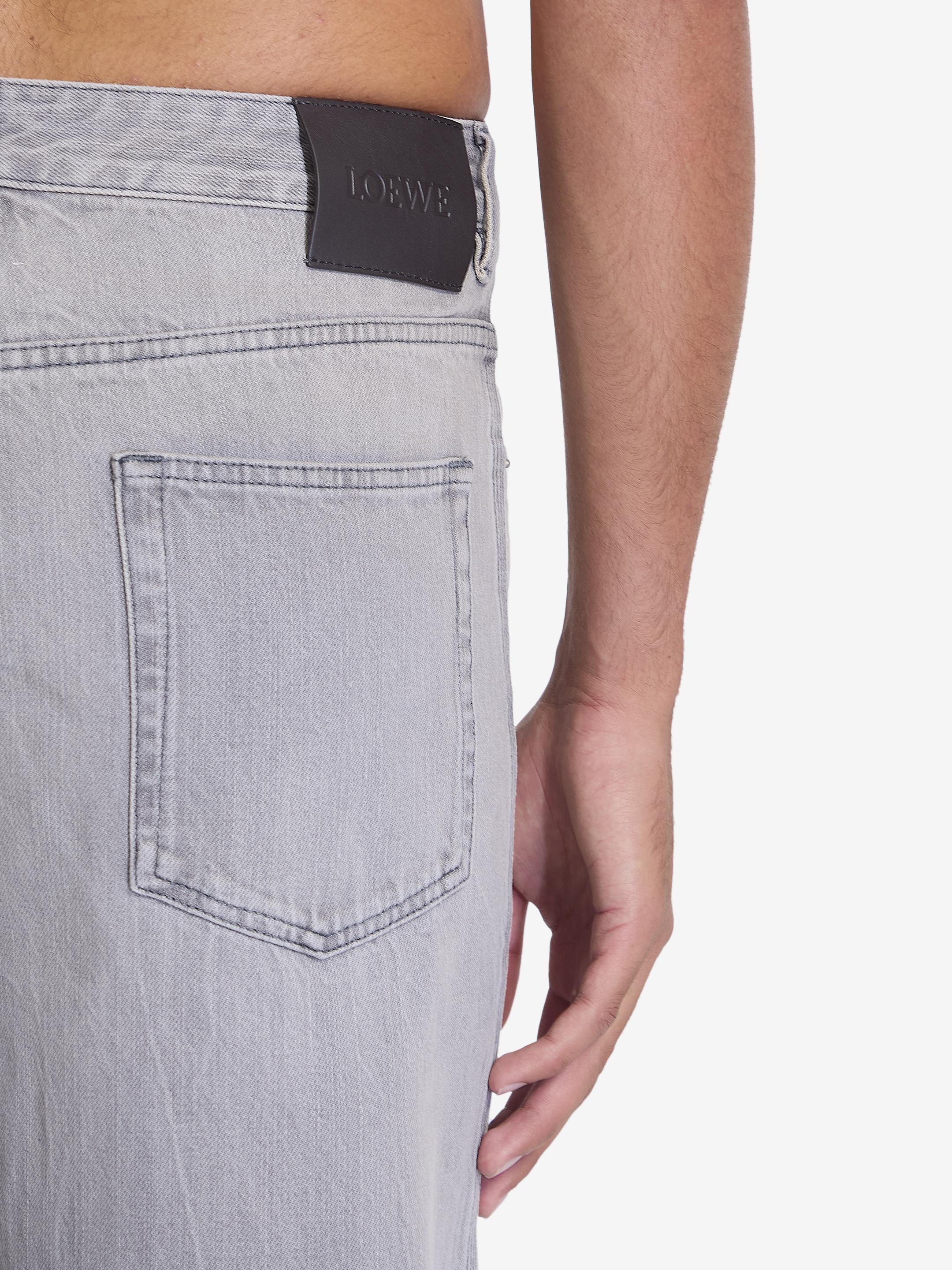 Anagram baggy jeans in denim Grey - LOEWE