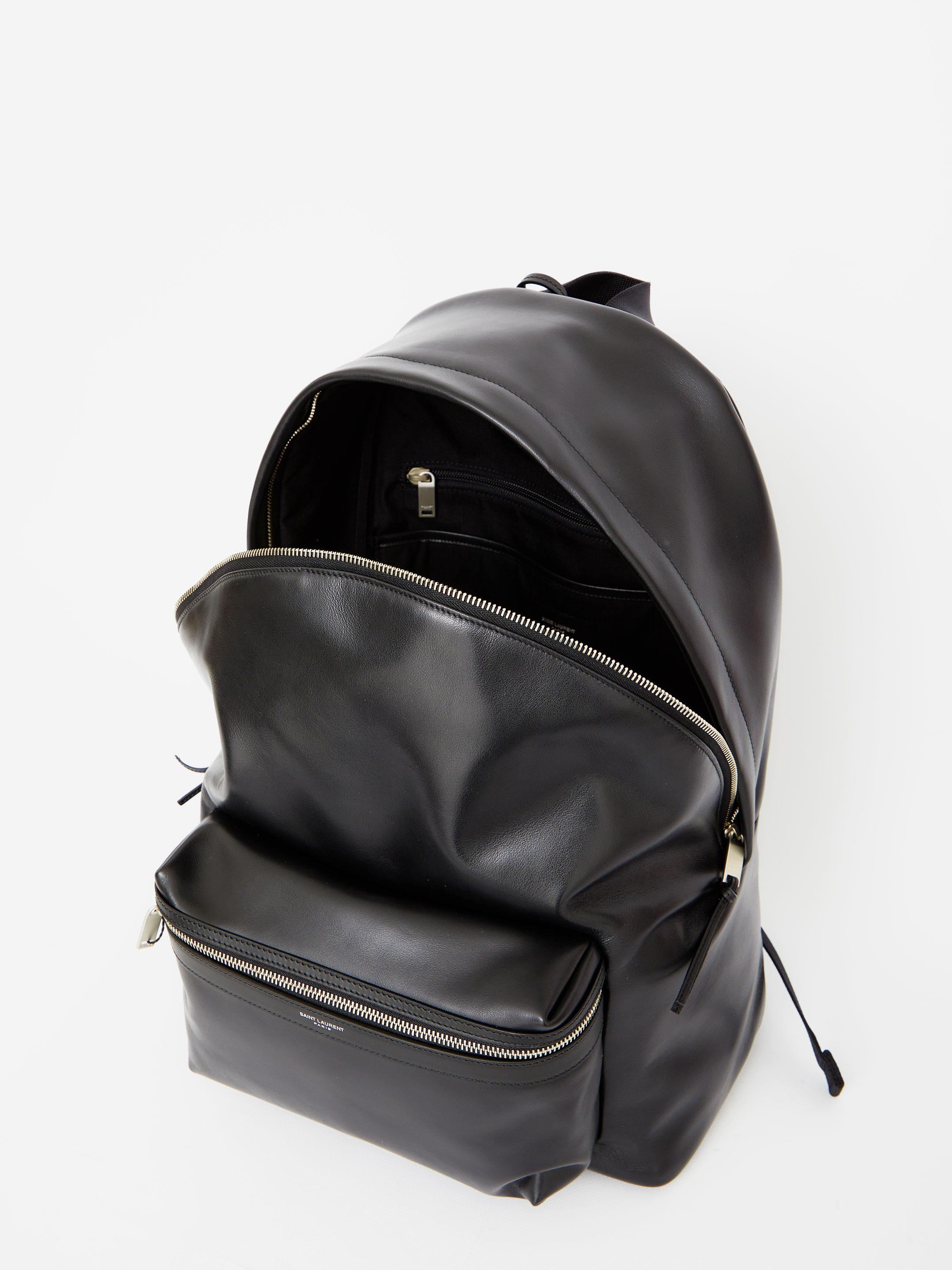 Saint laurent city backpack leather sale