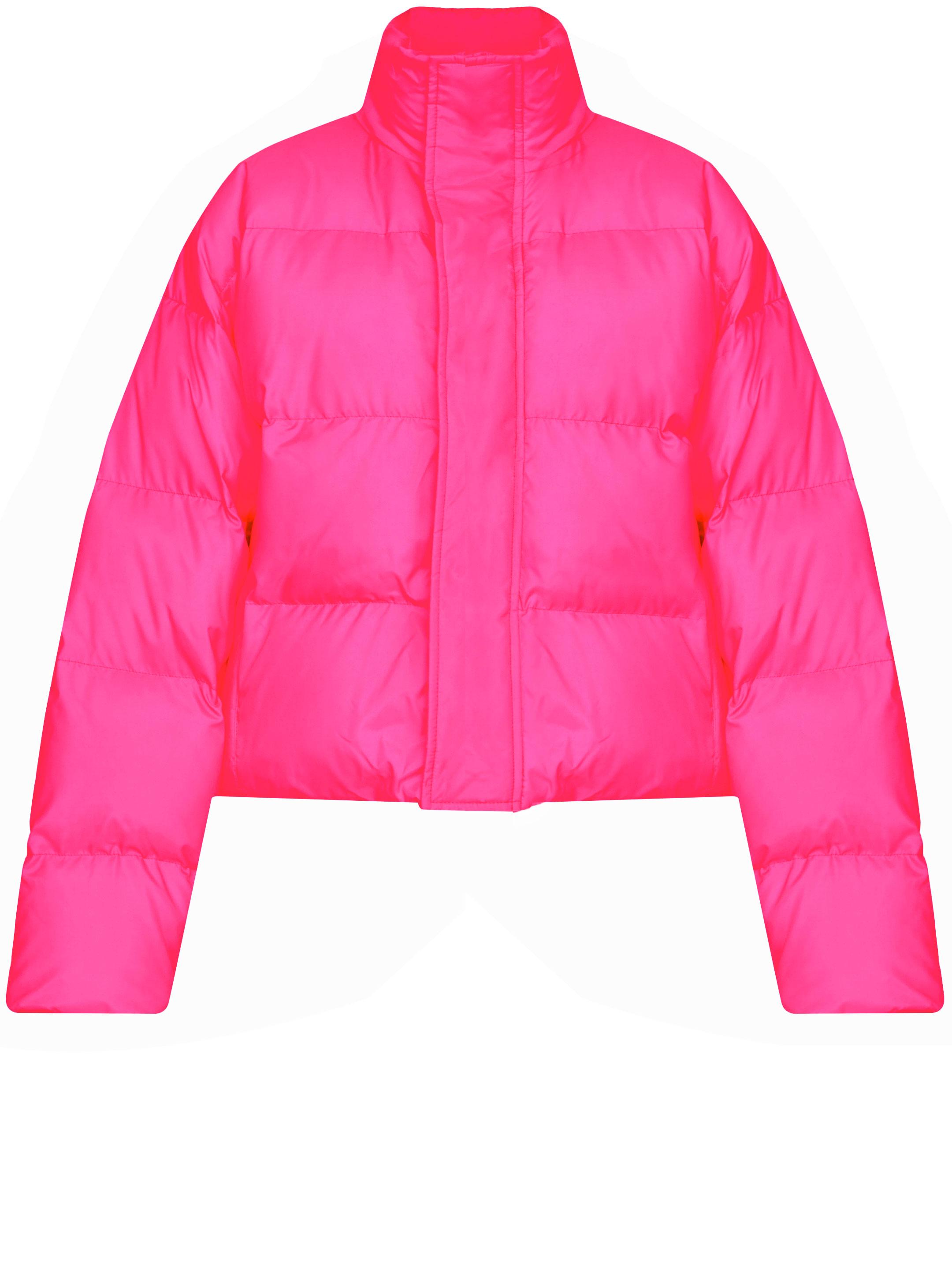 Balenciaga Neon Nylon Puffer Jacket in Pink | Lyst