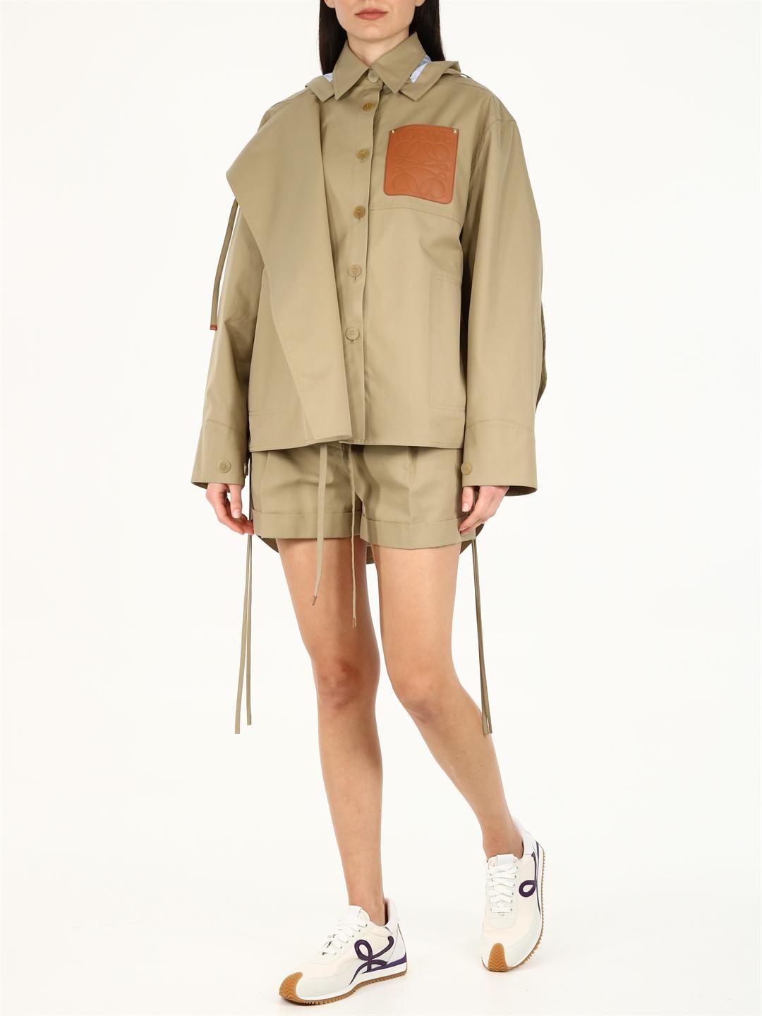 Loewe Military Hooded Parka In Cotton in Natural | Lyst