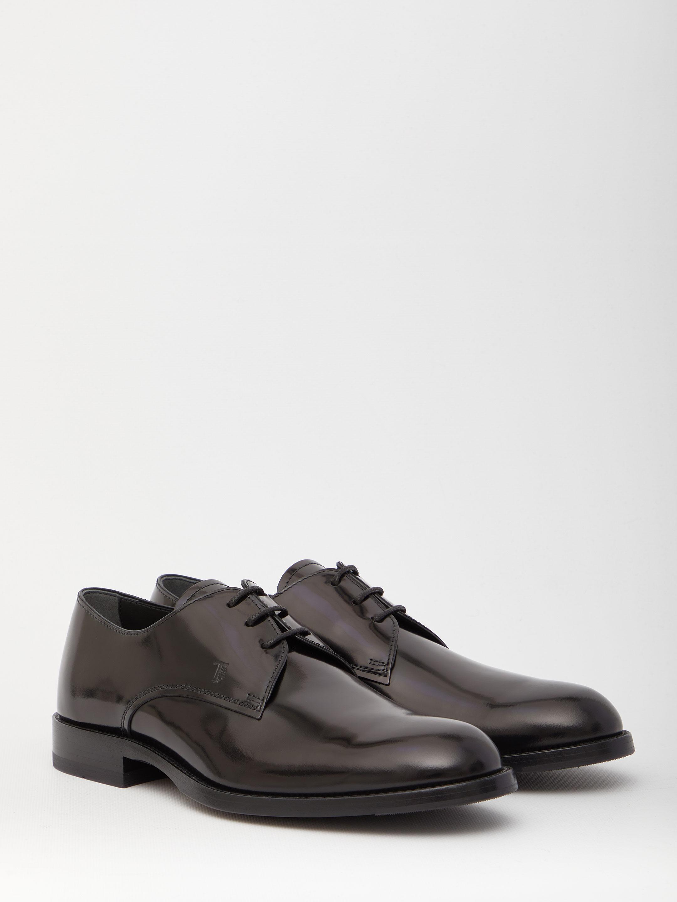 美品　トッズ　TOD’S (5A) 革靴　レザードレスシューズ　プレーントゥ　黒 TOD'Sトッズ レザー ドレスシューズ ビジネス 本革 レザー 25cm
