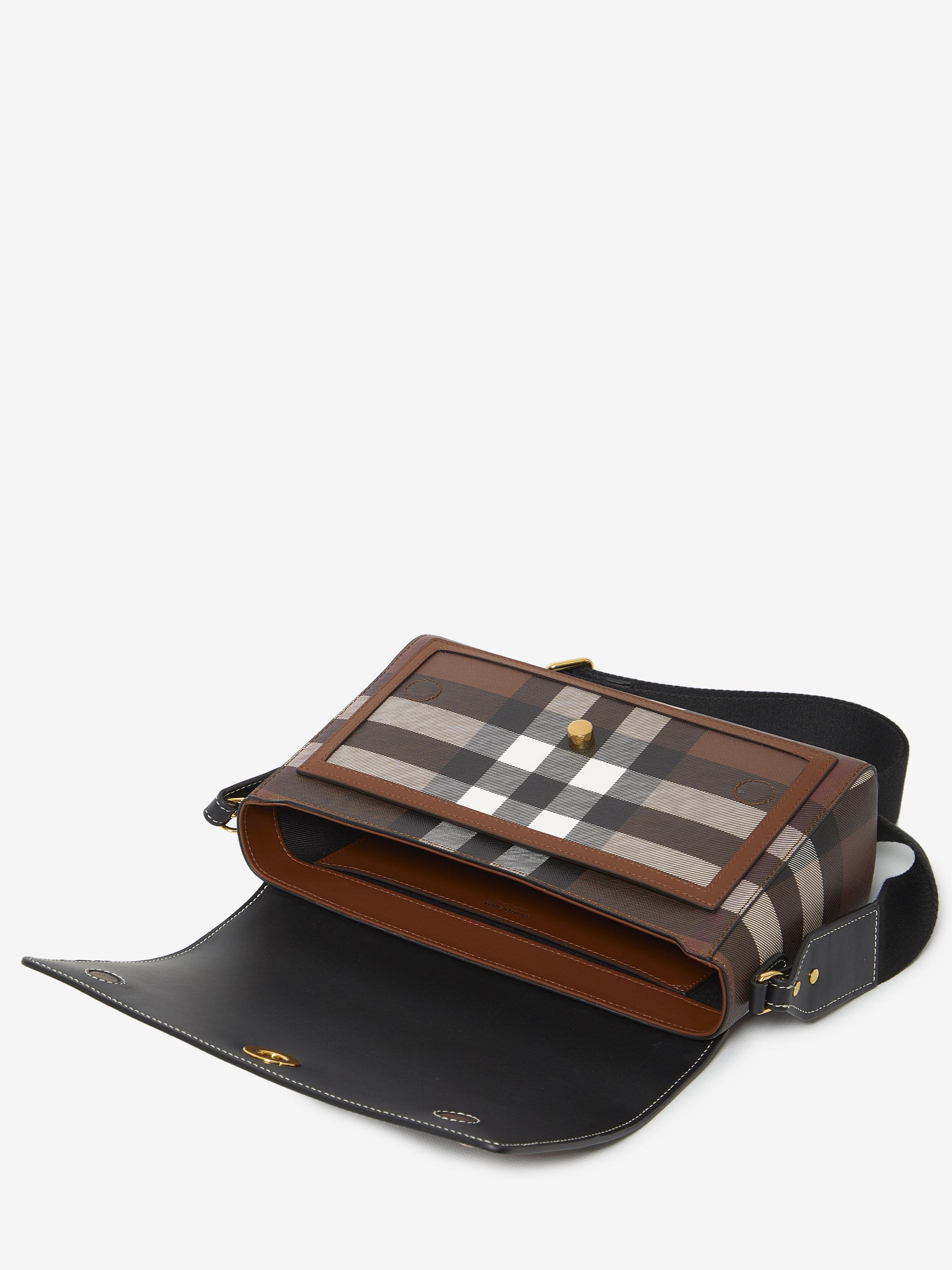 Burberry: Brown Exaggerated Check Coin Pouch
