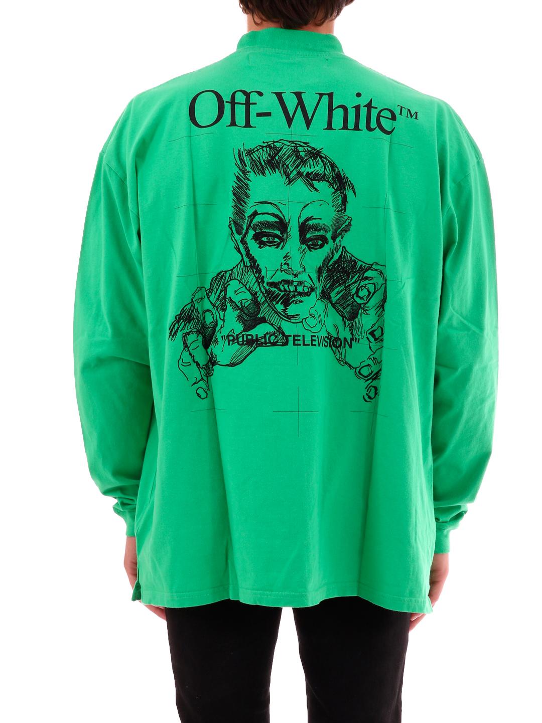 off white public television hoodie