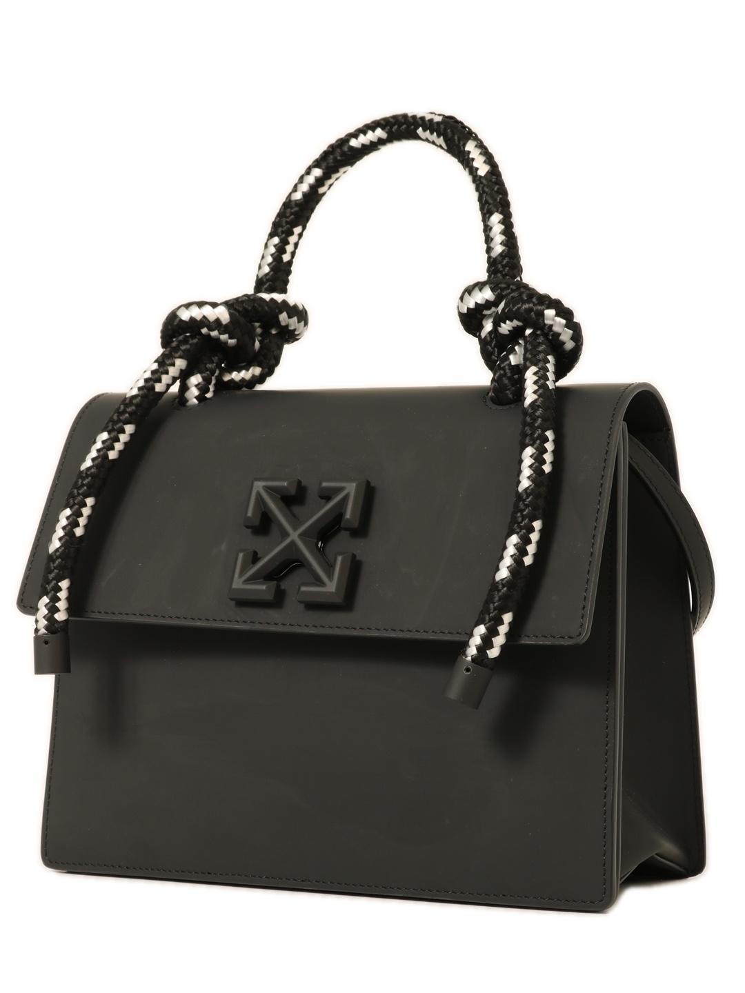 OFF-WHITE: Off White Gummy Jitney bag in matt rubberized leather with  emblem - Black