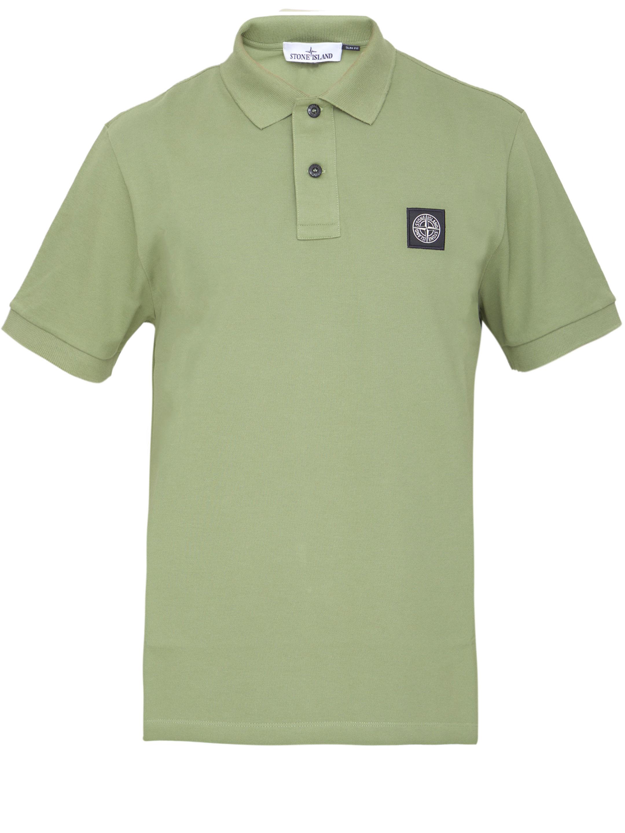 Stone Island Compass Polo Shirt in Green for Men | Lyst