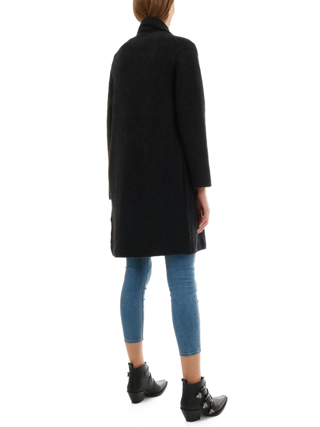 notch collar long cardigan