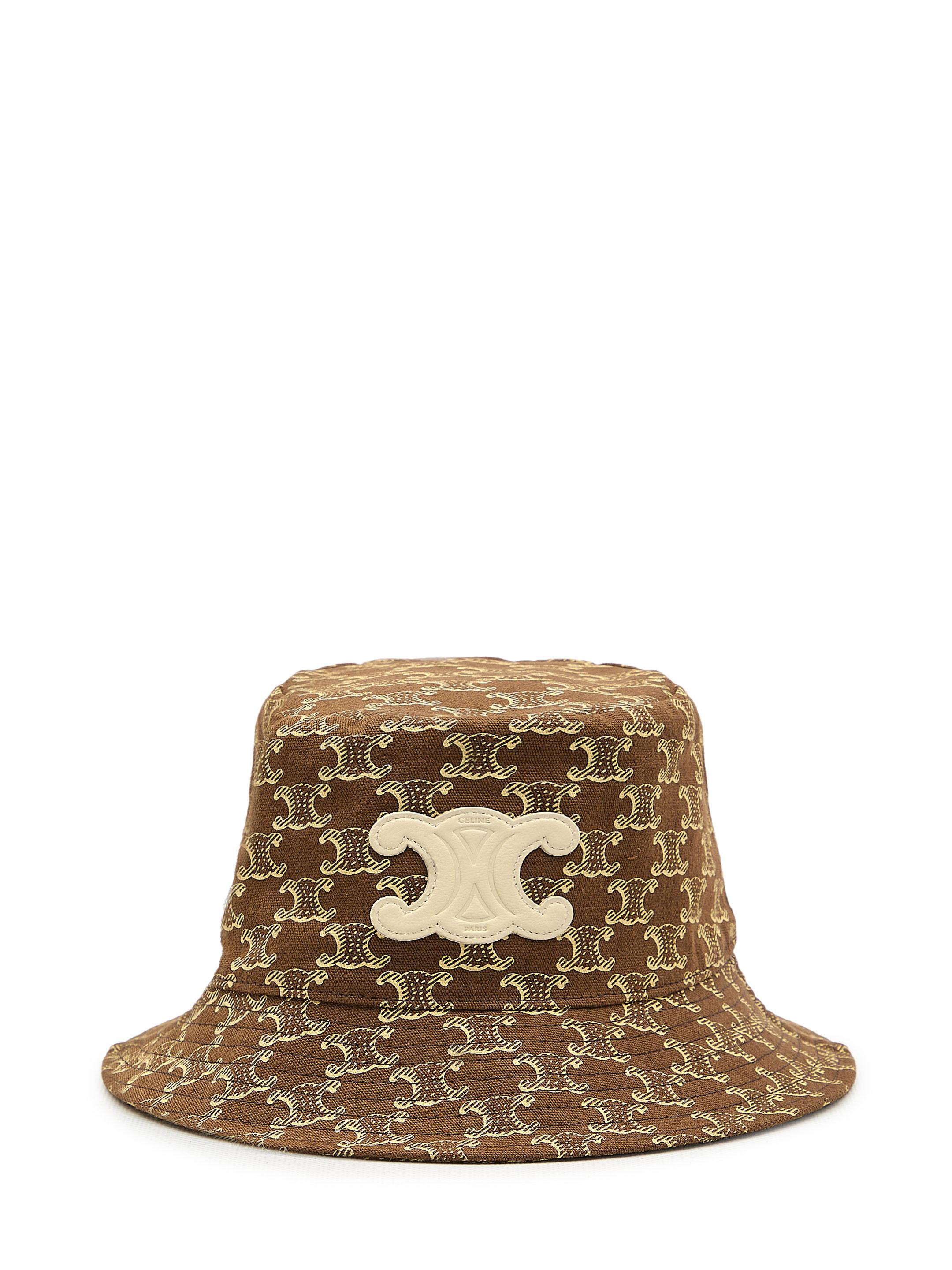 ハット CELINE Triomphe bucket hat Celine Triomphe Bucket Hat In Cotton Gabardine, Size Small