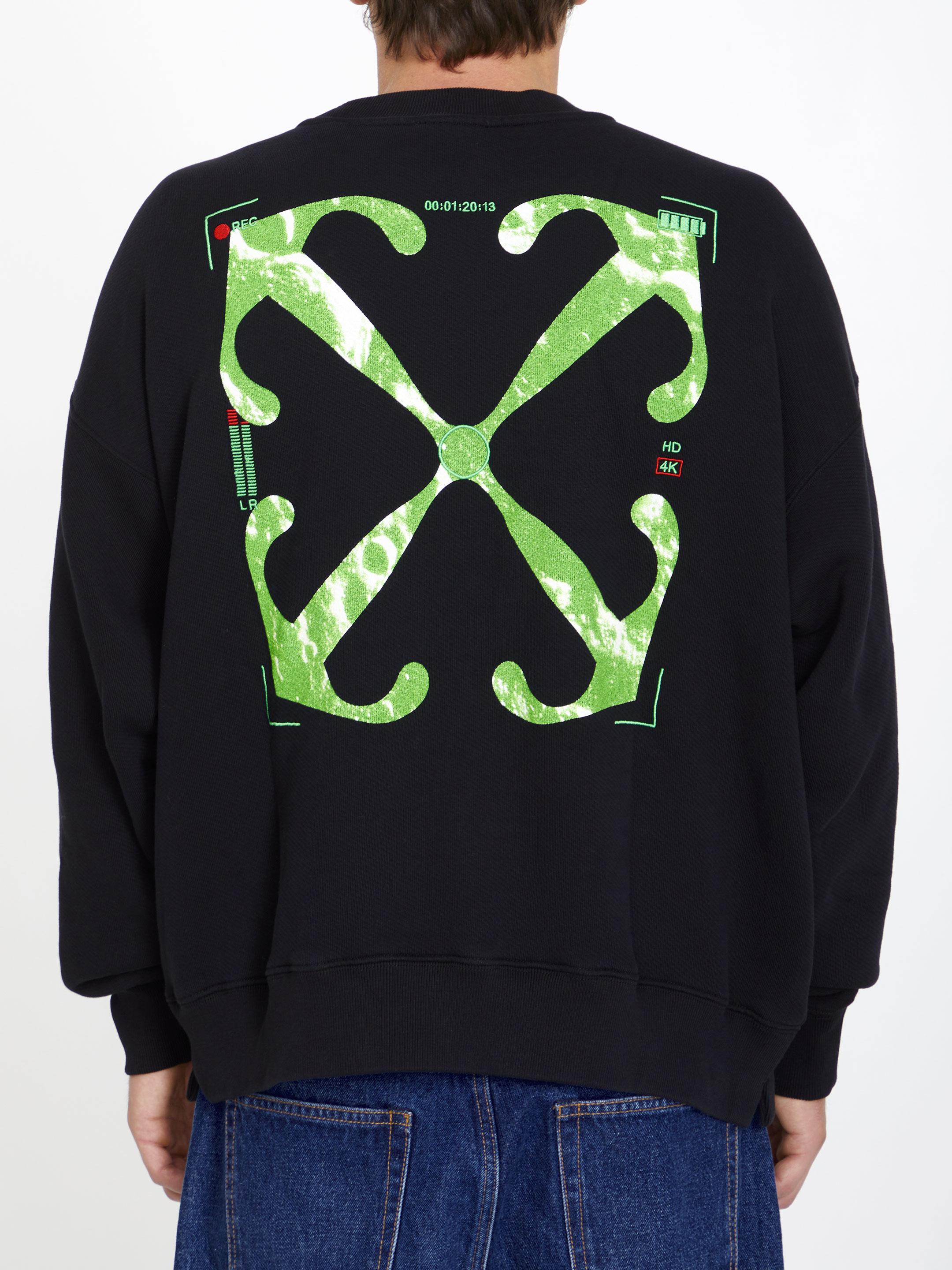 Off White c o Virgil Abloh Moon Cam Arrow Sweatshirt in Black for