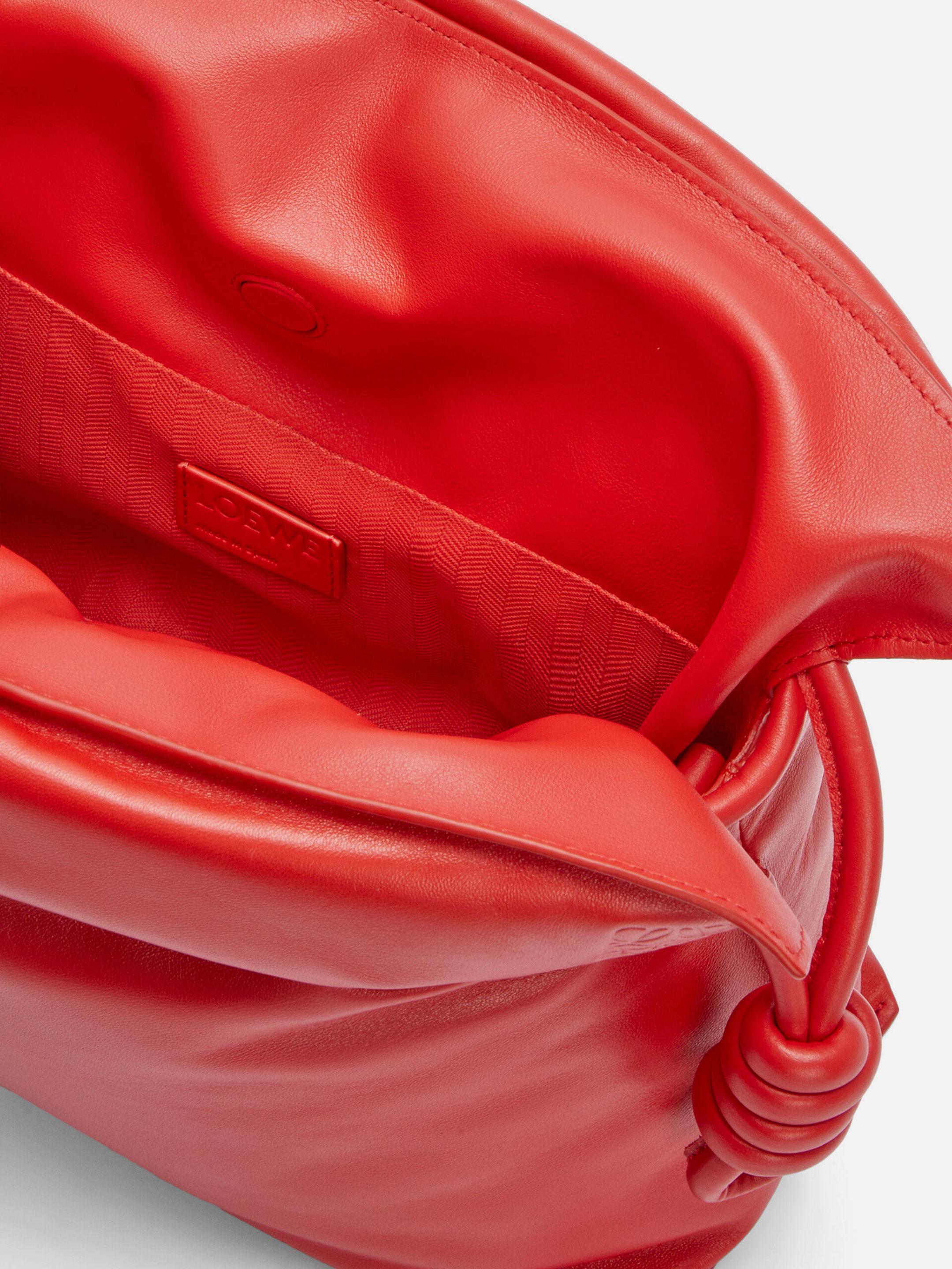 24PF new/LOEWE フラメンコミニショルダーバッグ Bag Red Mini Flamenco purse in mellow nappa lambskin Red - LOEWE