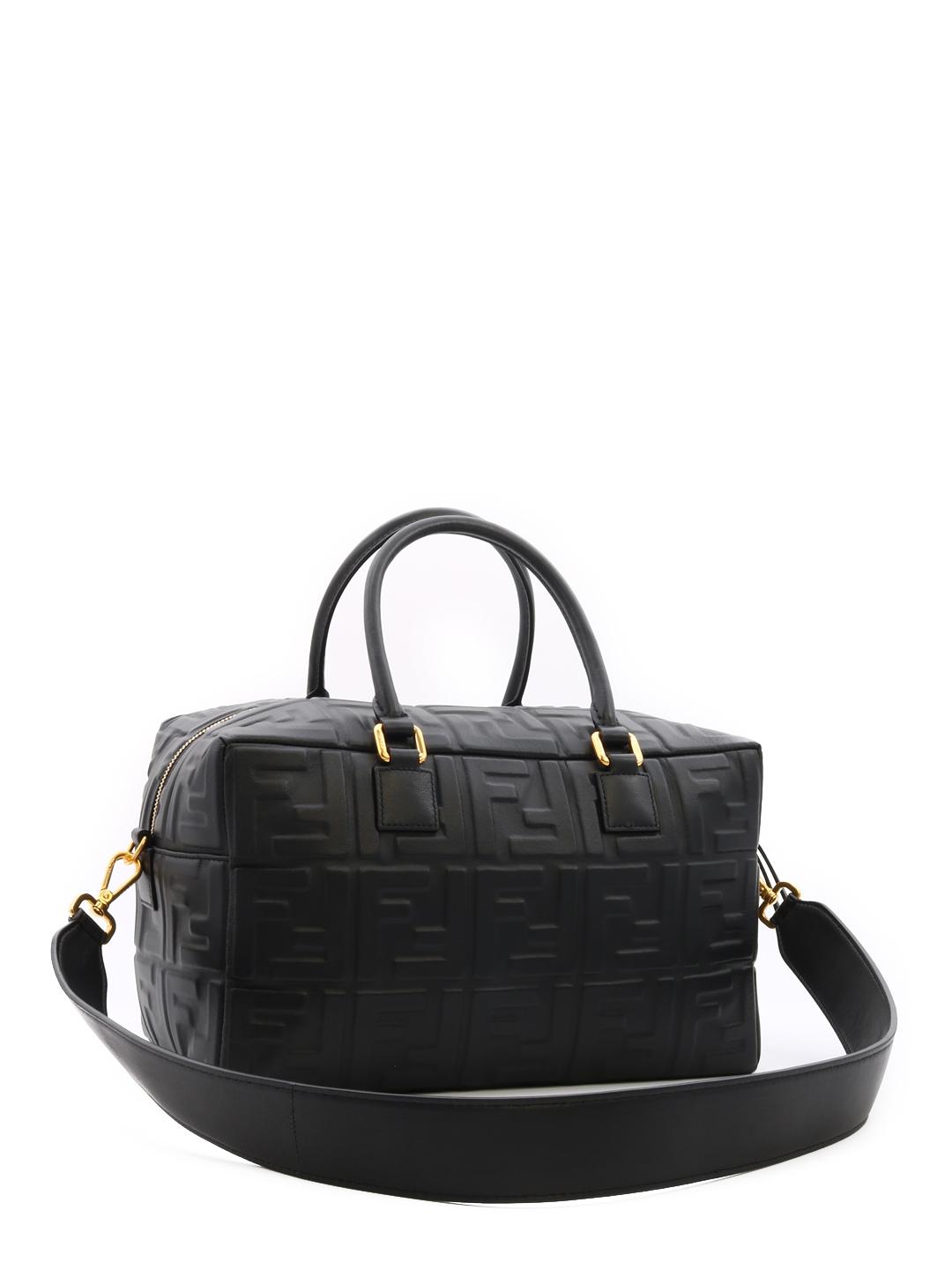 Bauletto Boston Piccolo pelle embossed di Fendi in Nero | Lyst