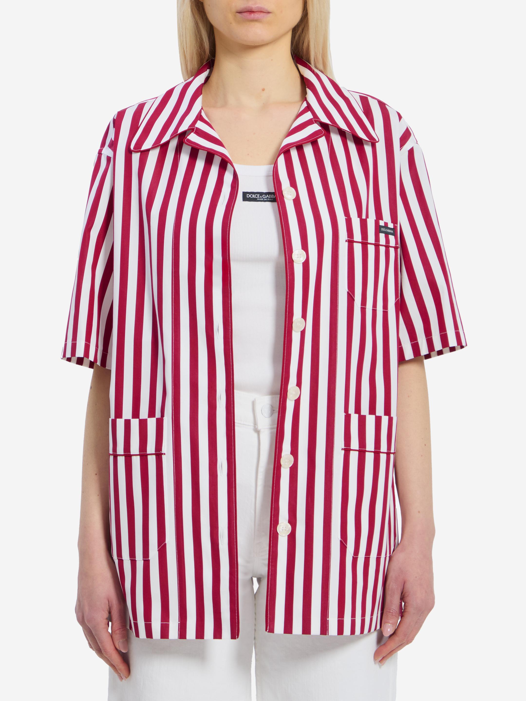 Camicia Top Dolce & Gabbana In Seta Bianca Con Applicazioni Margherita – IT38/US4/S, Nuova Con Etichette