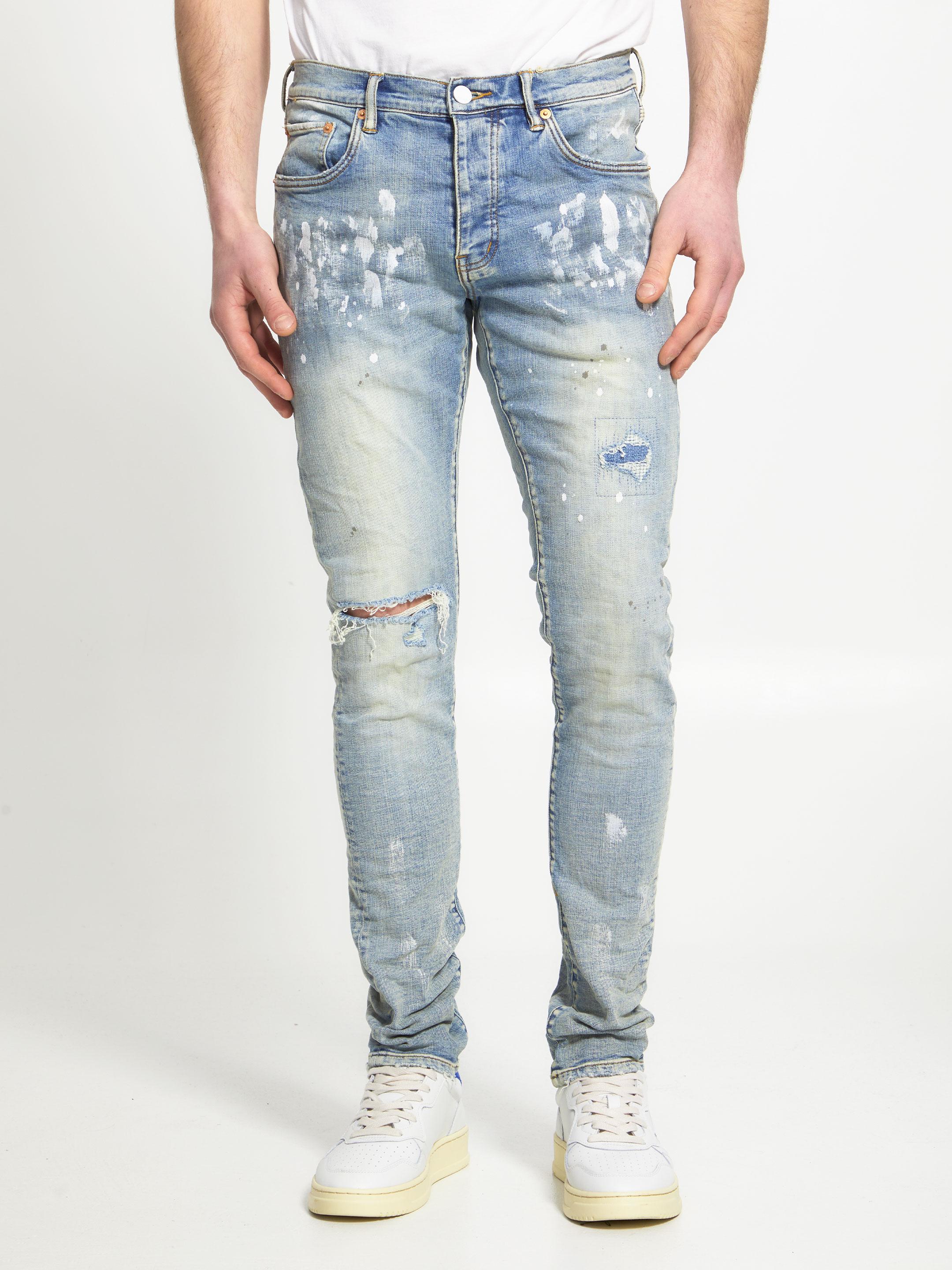 PURPLE BRAND, Mid Rise Distressed Jeans, Men, Tapered Jeans