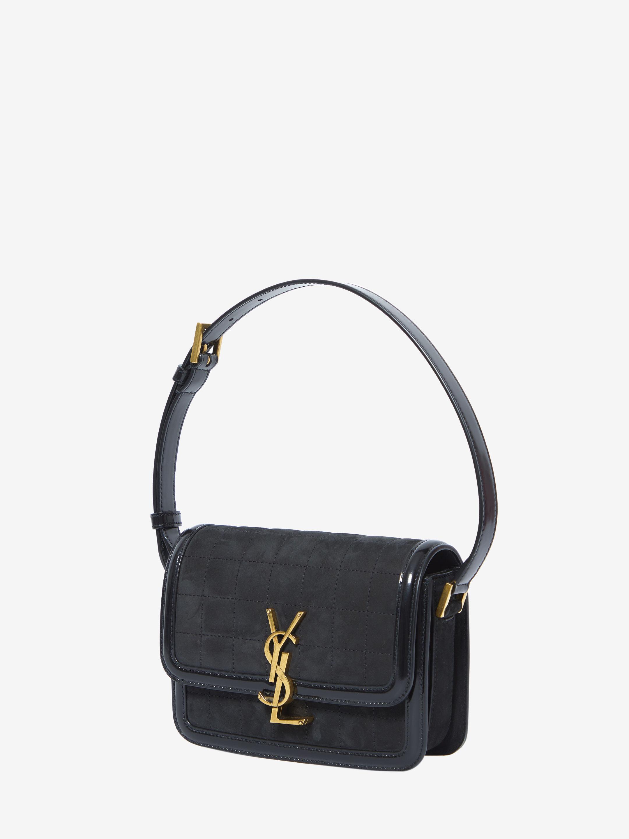 $3,200 Saint Laurent YSL Medium Solferino Leather Satchel Shoulder Bag in  Black
