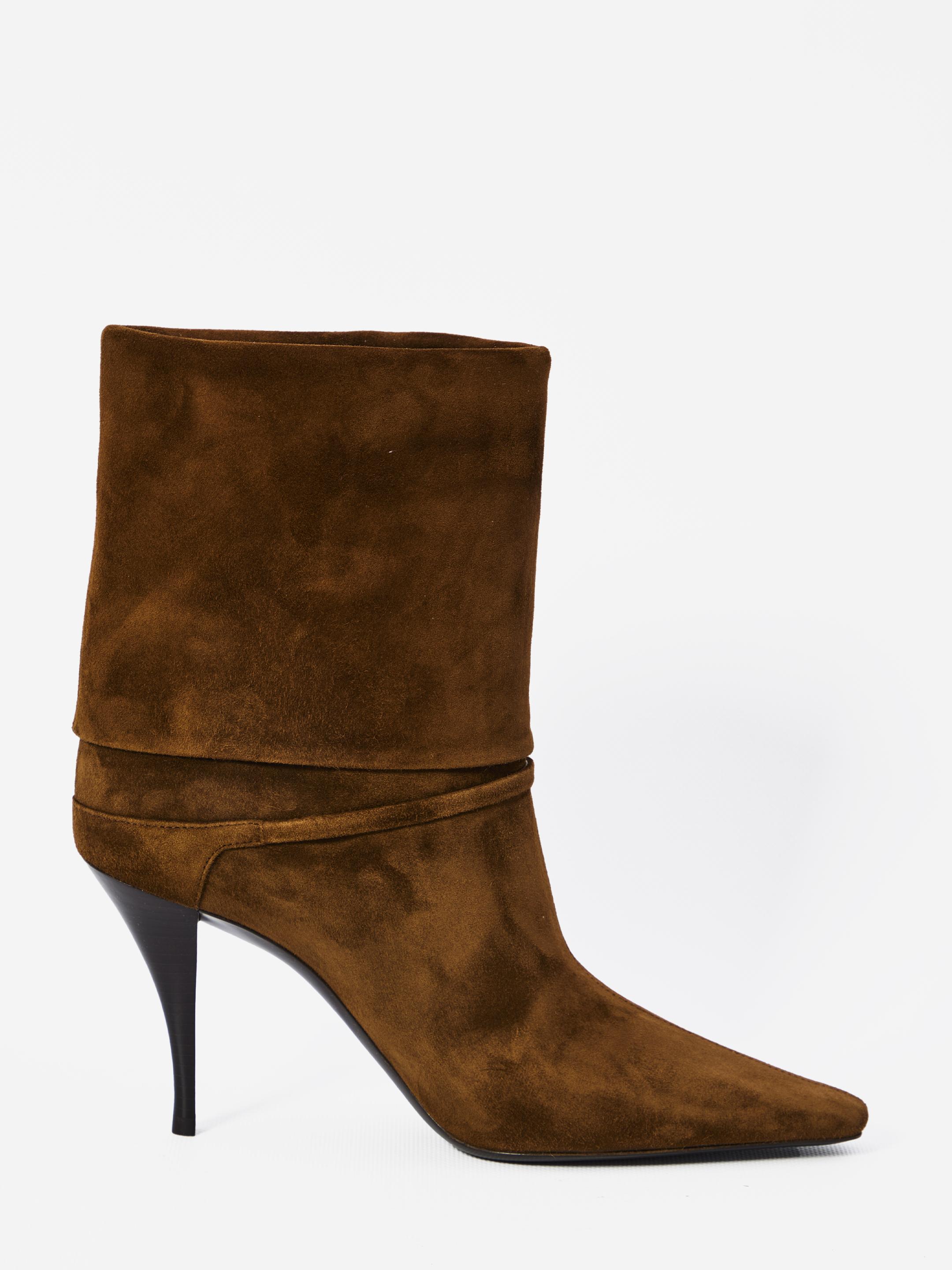 saint-laurent-Beige-Suede-Niki