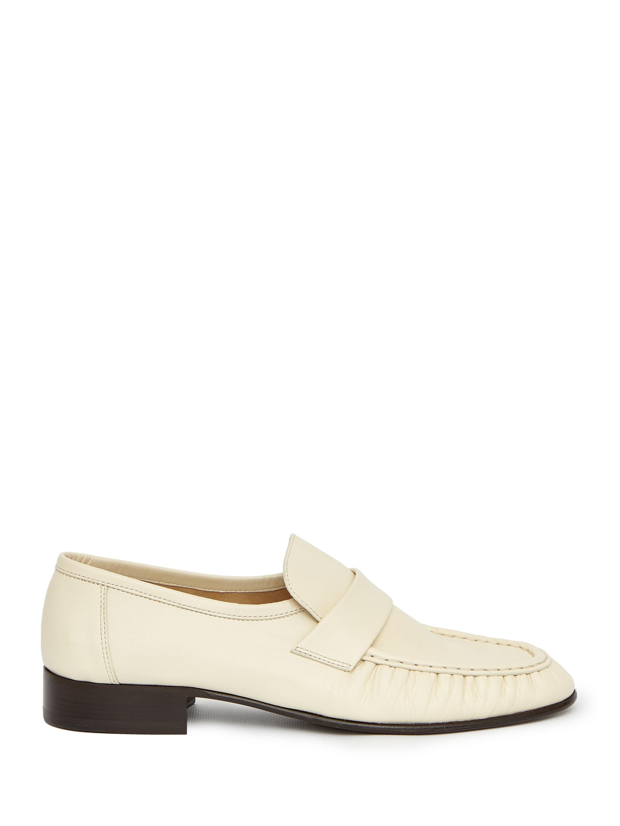 The Row Soft Creamcolored Loafers in White Lyst