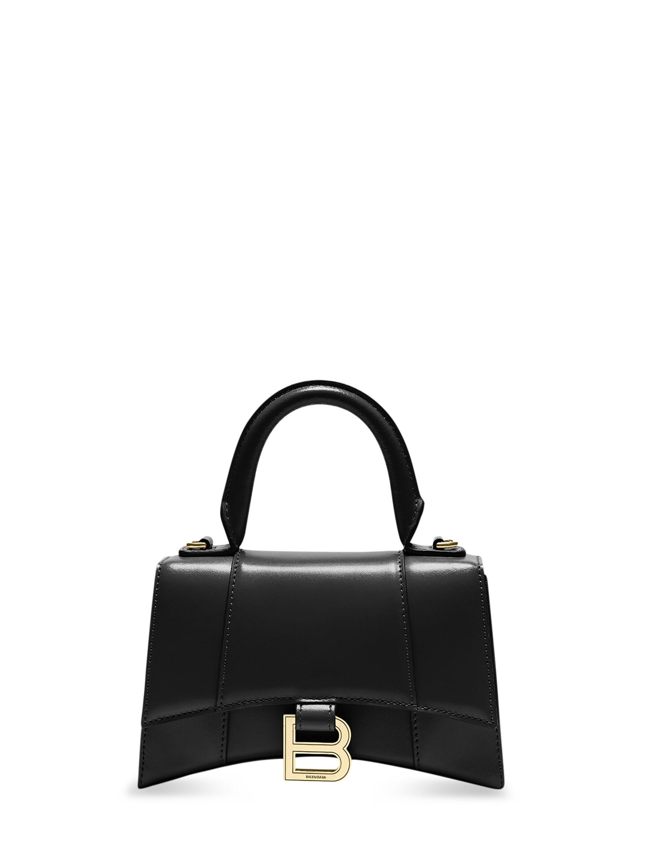 Balenciaga Hourglass Xs Top Handle Bag in Black | Lyst