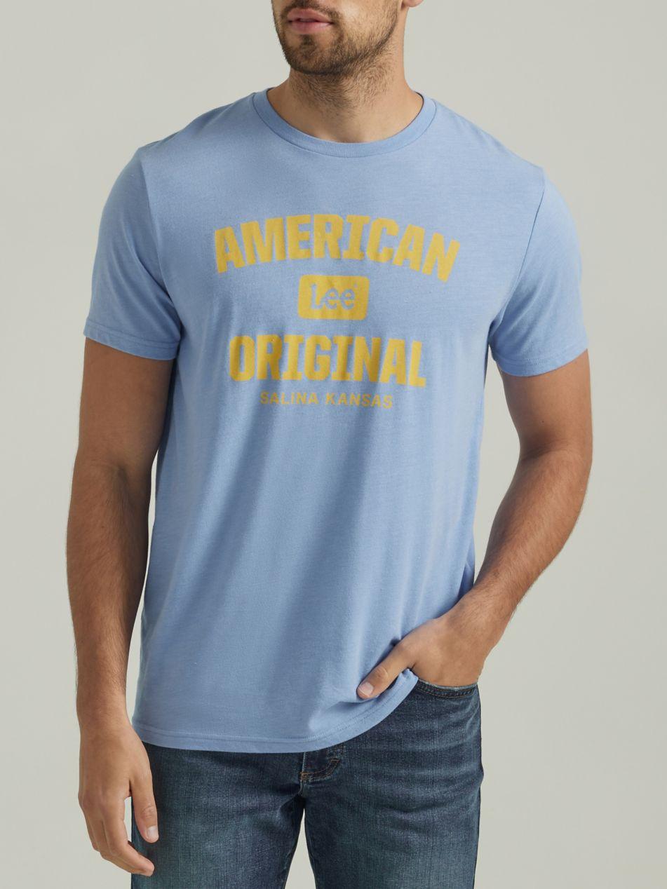 Lee Jeans Mens American Original Graphic T-shirt in Blue for Men
