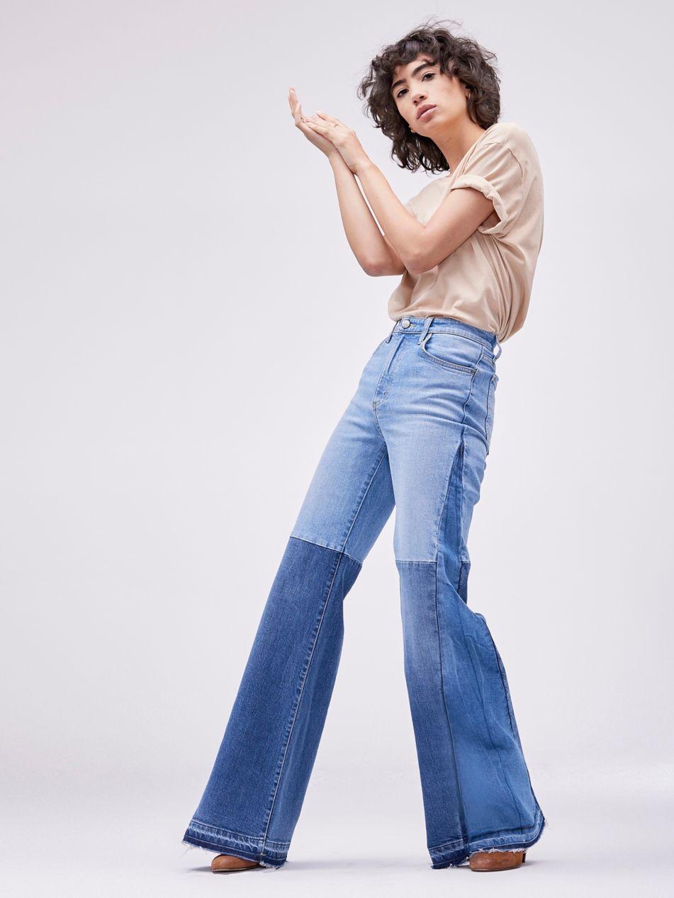 Lee Jeans Vintage Modern Pieced Flare in Blue | Lyst