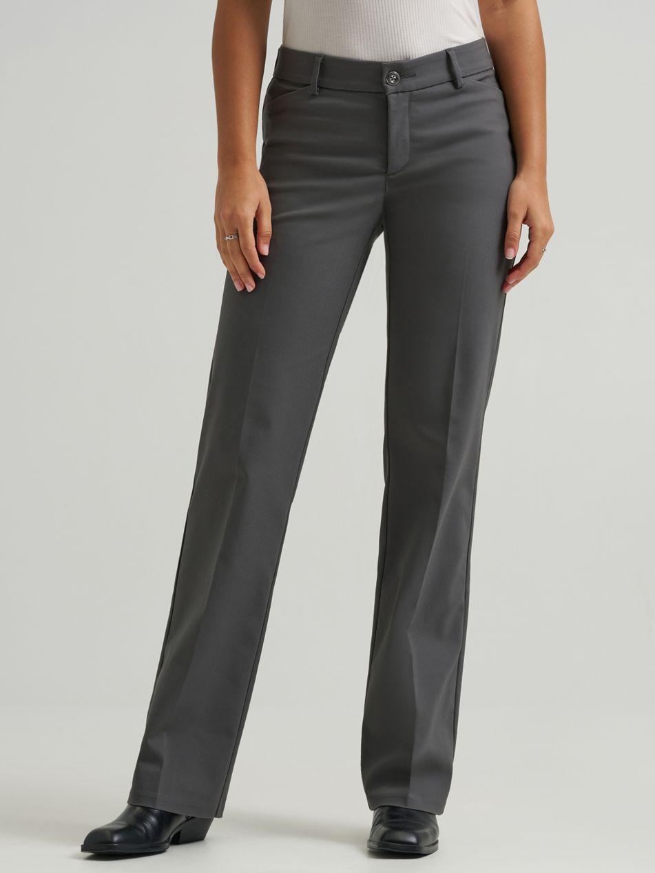 lee women's flex motion regular fit straight leg pant