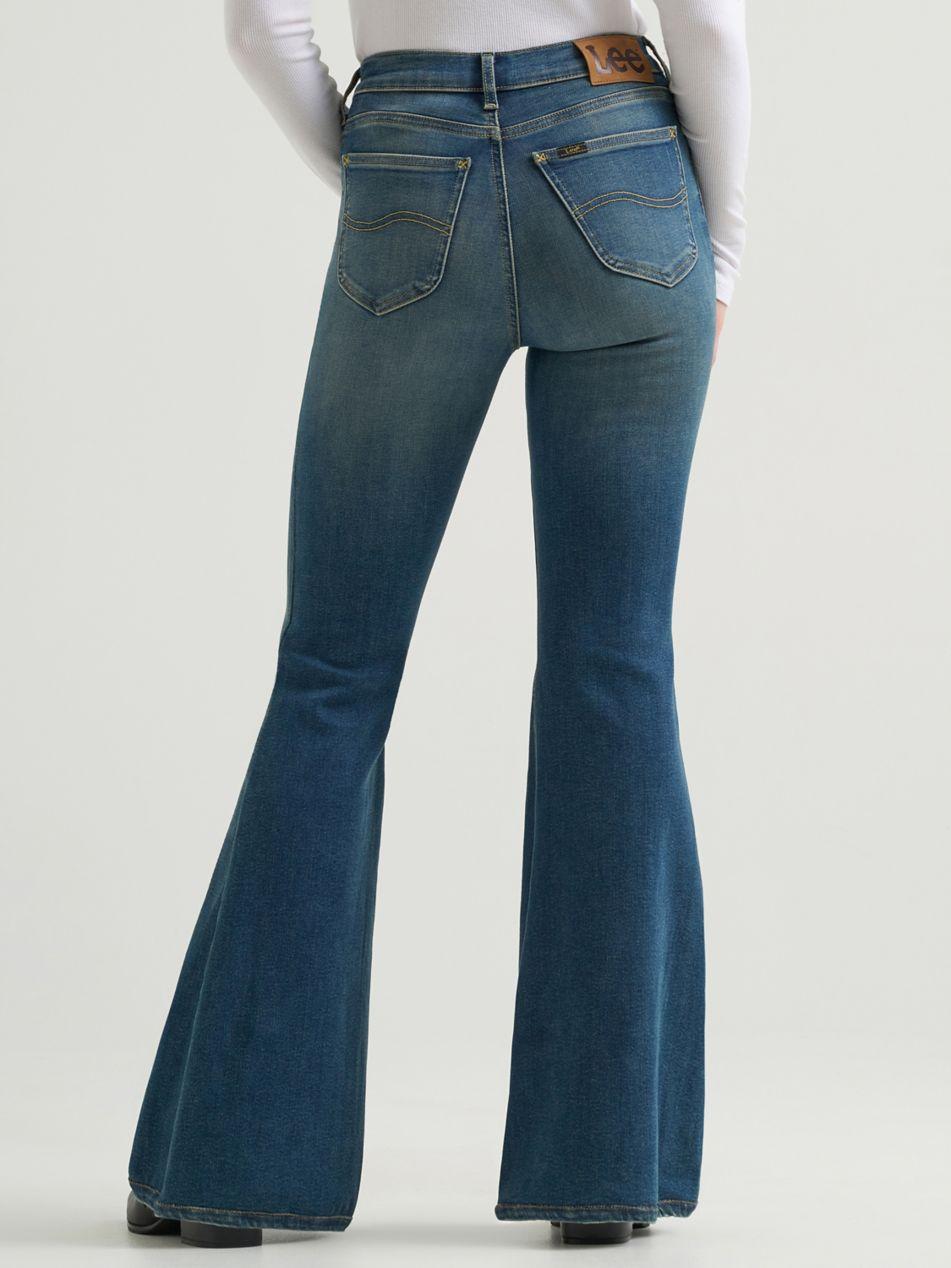 Lee Jeans Womens High Rise Ever Fit Flare Jeans in Blue | Lyst 70s 