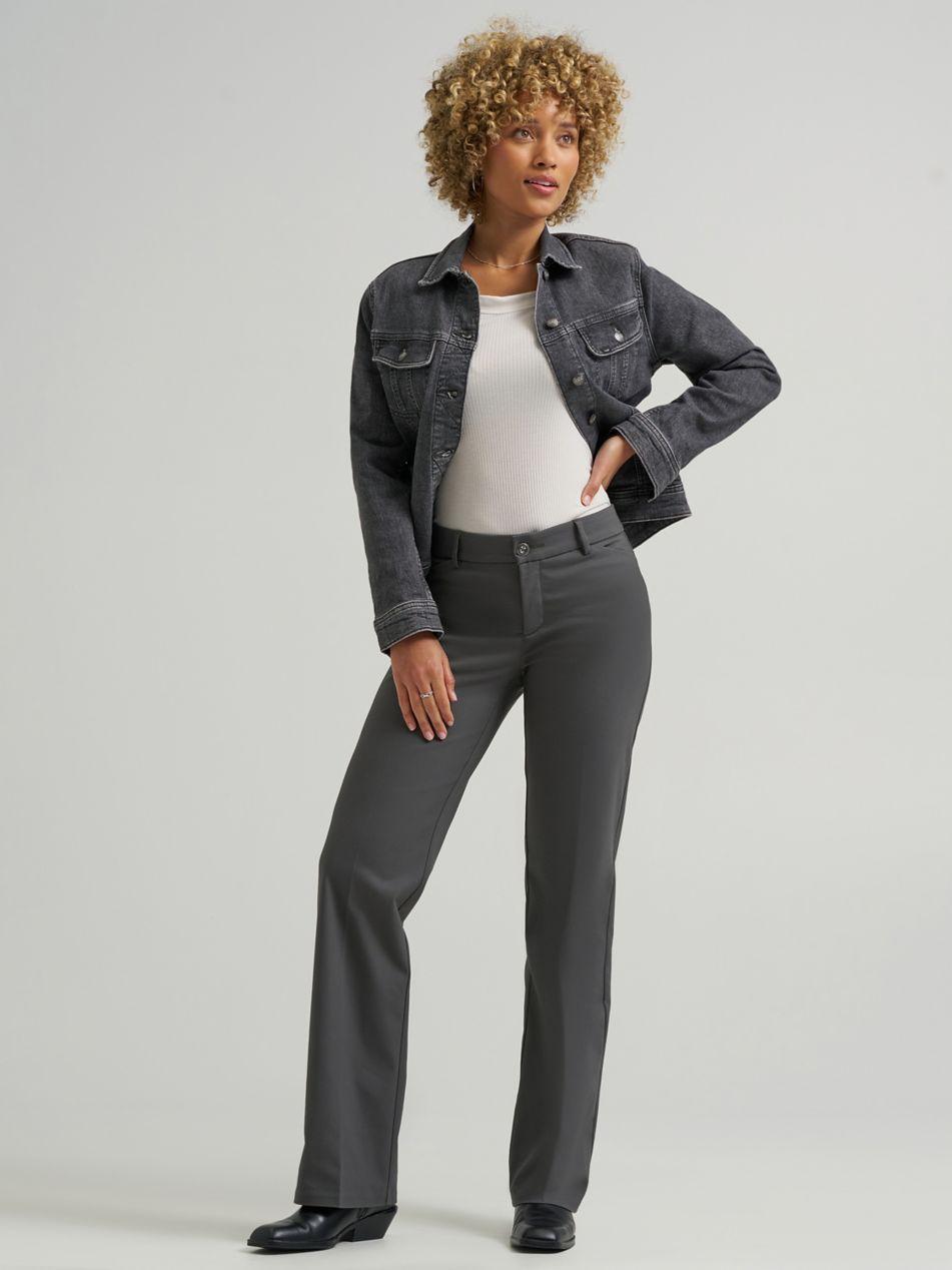 lee women's flex motion regular fit straight leg pant