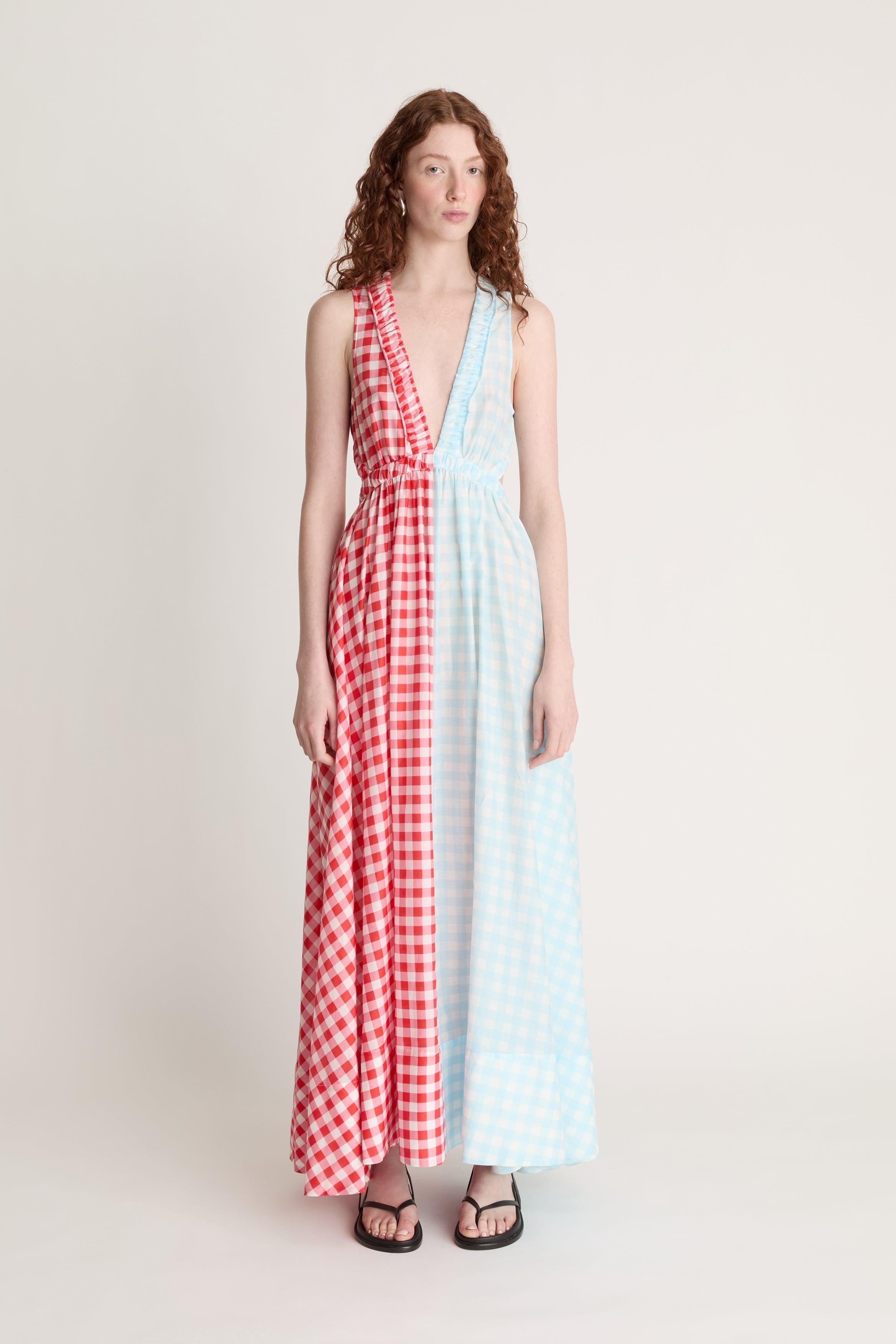 knee length dresses for ladies Lee Mathews Skye SS Dress in Forest Green