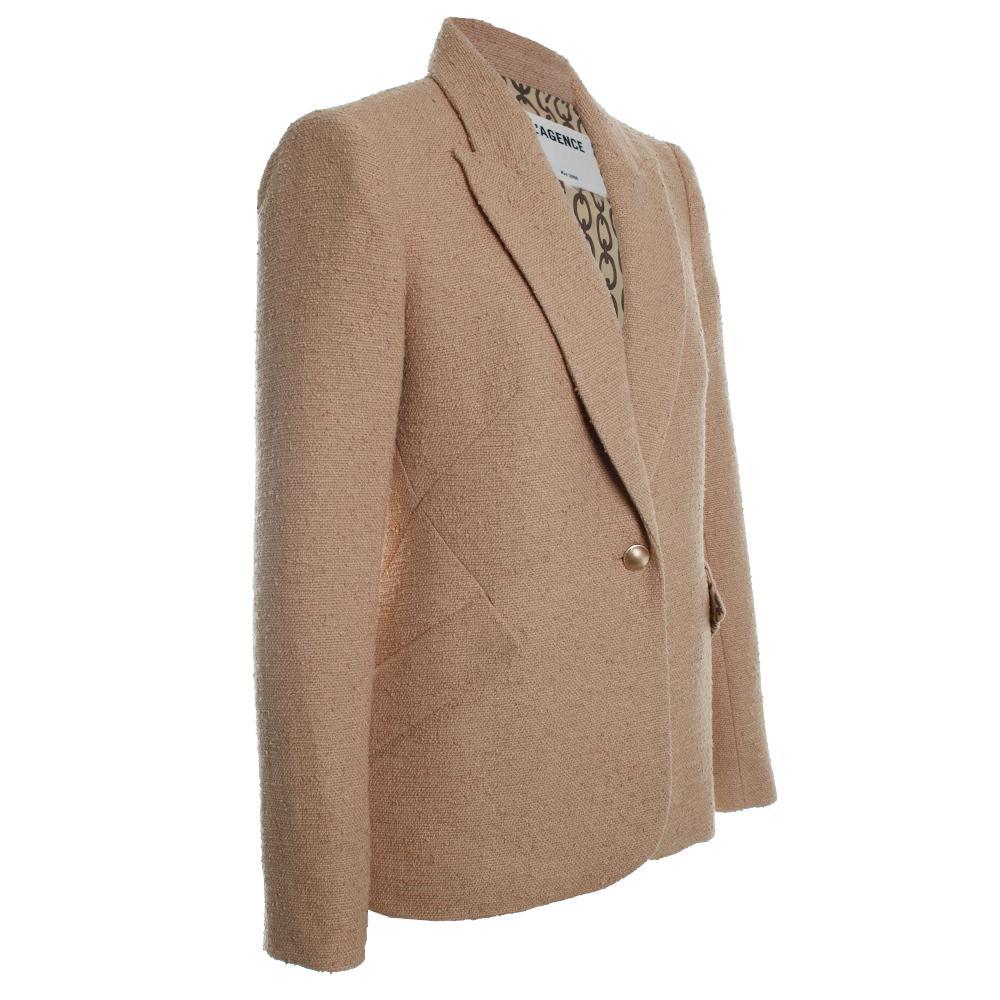camel tweed blazer