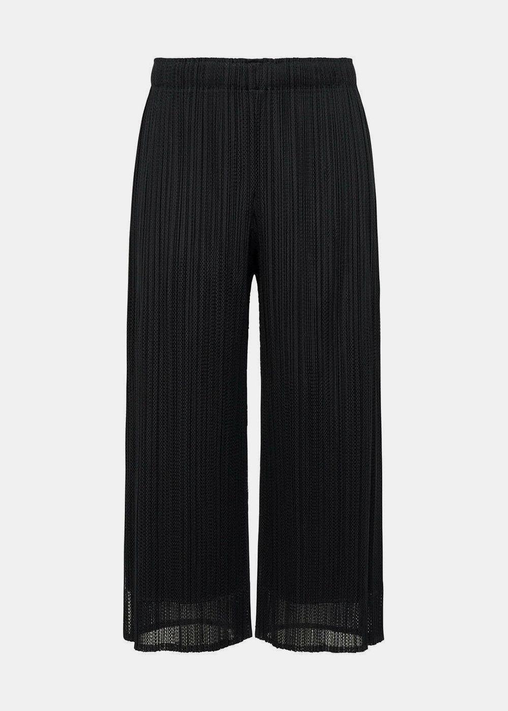 Pleats Please Issey Miyake Pleated Layered Prelude Pants in Black | Lyst