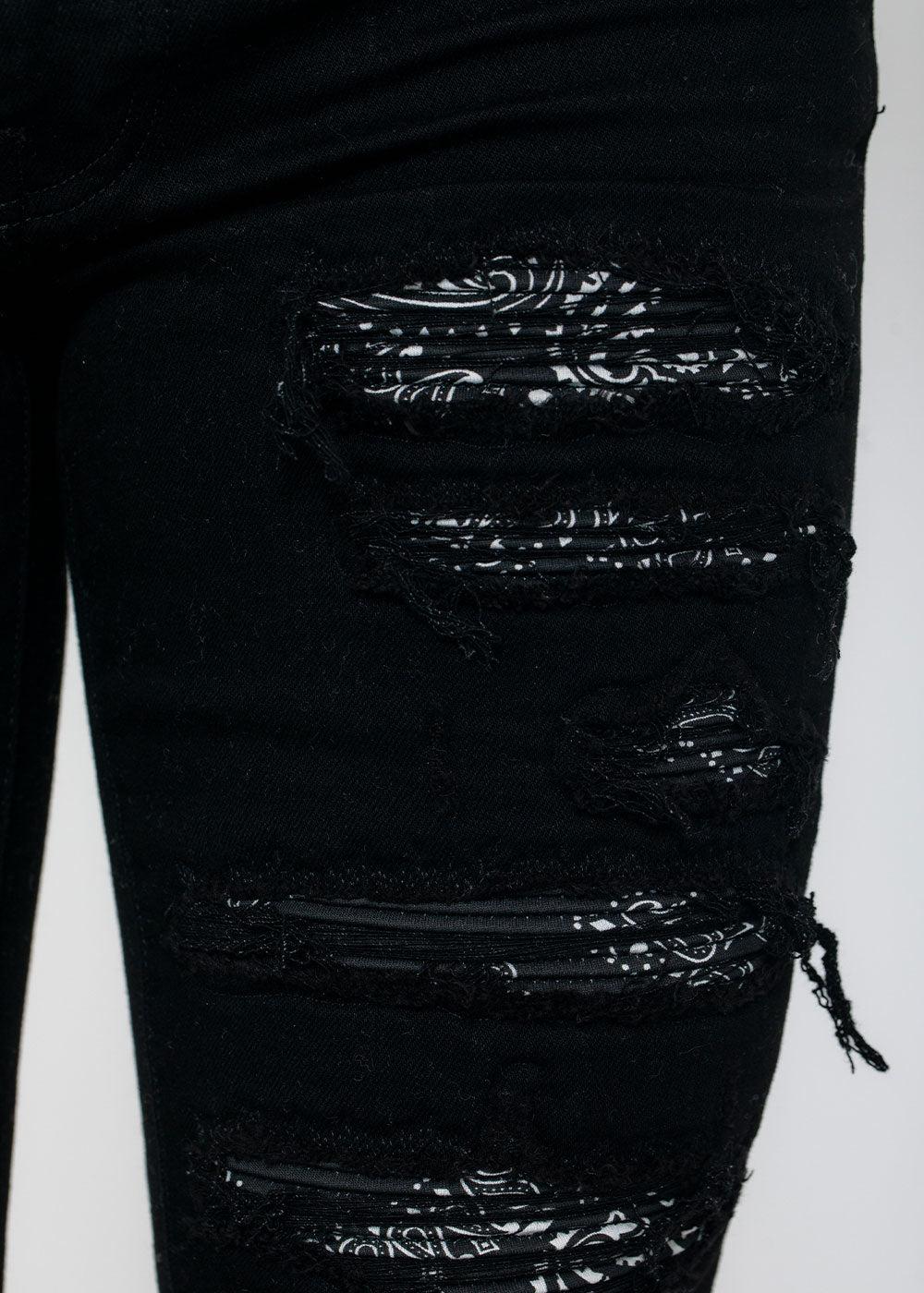 Amiri Denim Bandana Thrasher Jeans in Black for Men | Lyst
