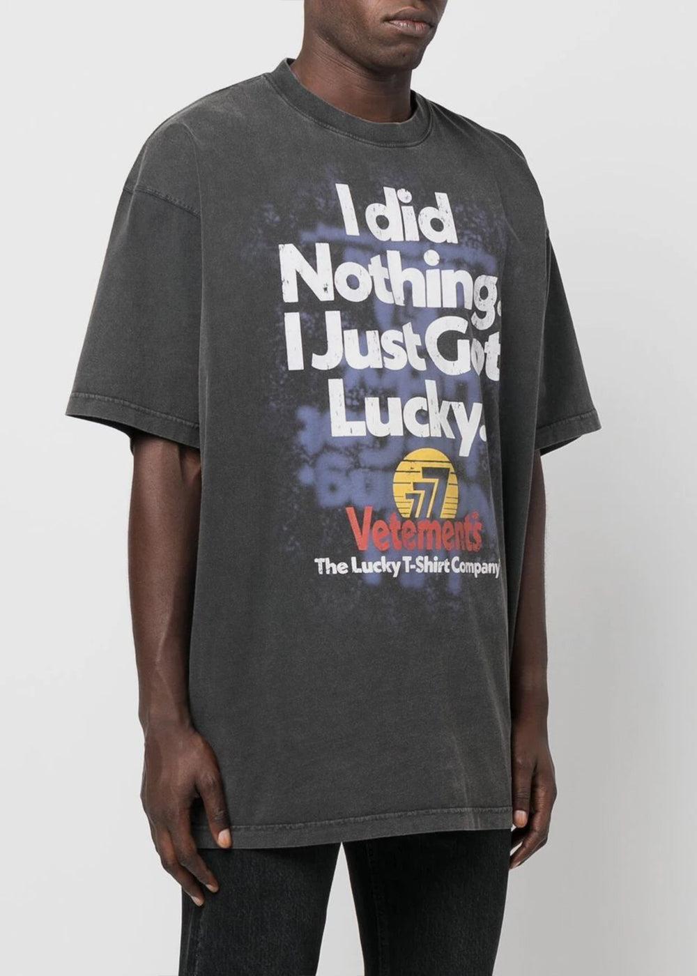 Vetements 'i Got Lucky' T-shirt in Black for Men | Lyst