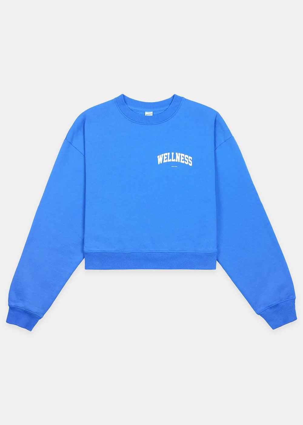 Sporty & Rich Blue Wellness Ivy Cropped Sweatshirt Lyst