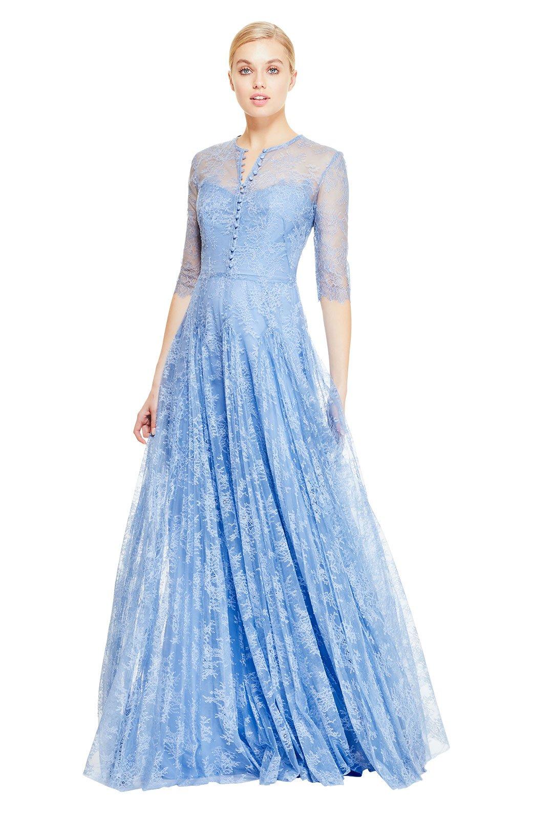 powder blue long sleeve dress