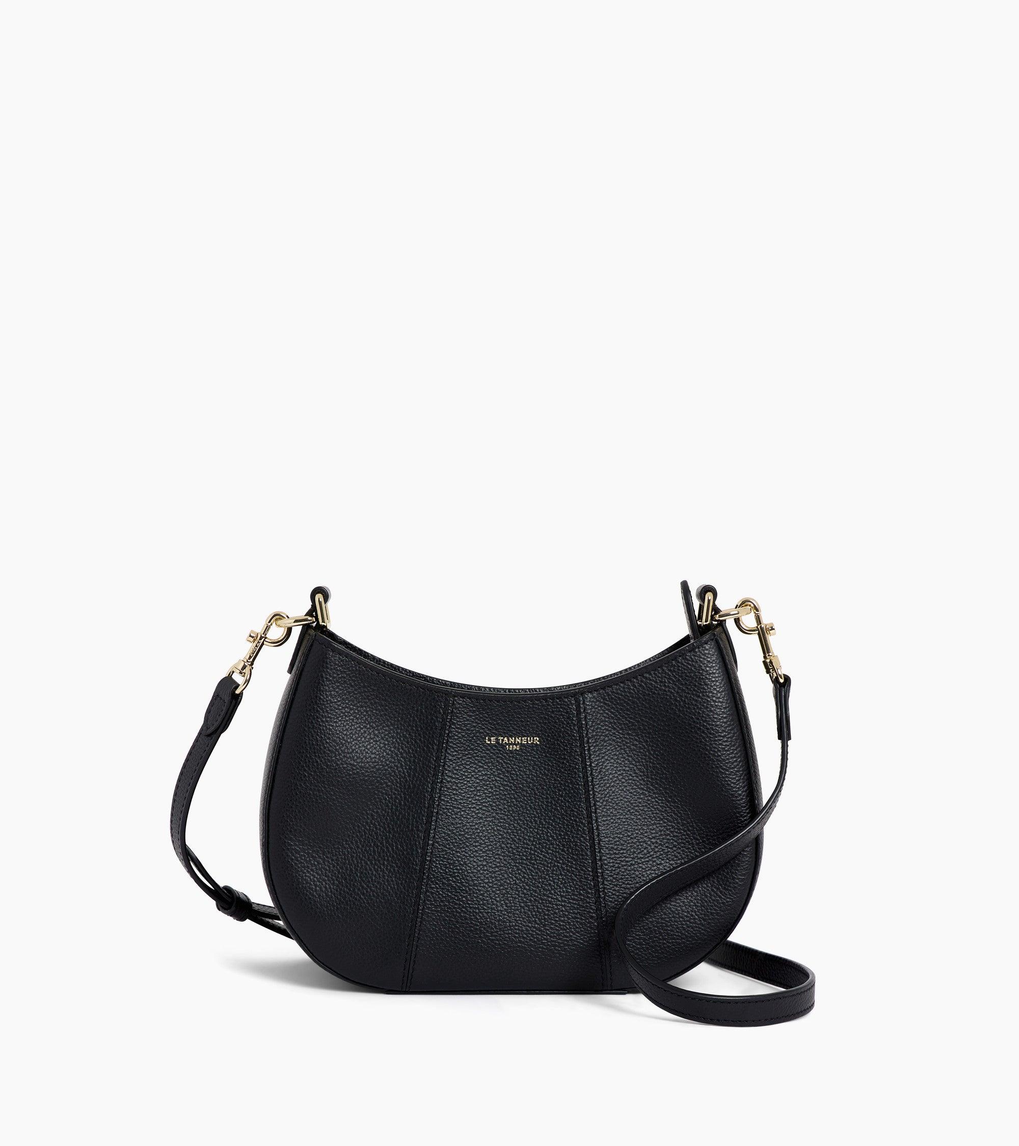 Le Tanneur Juliette Small Half-Moon Bag in Black | Lyst
