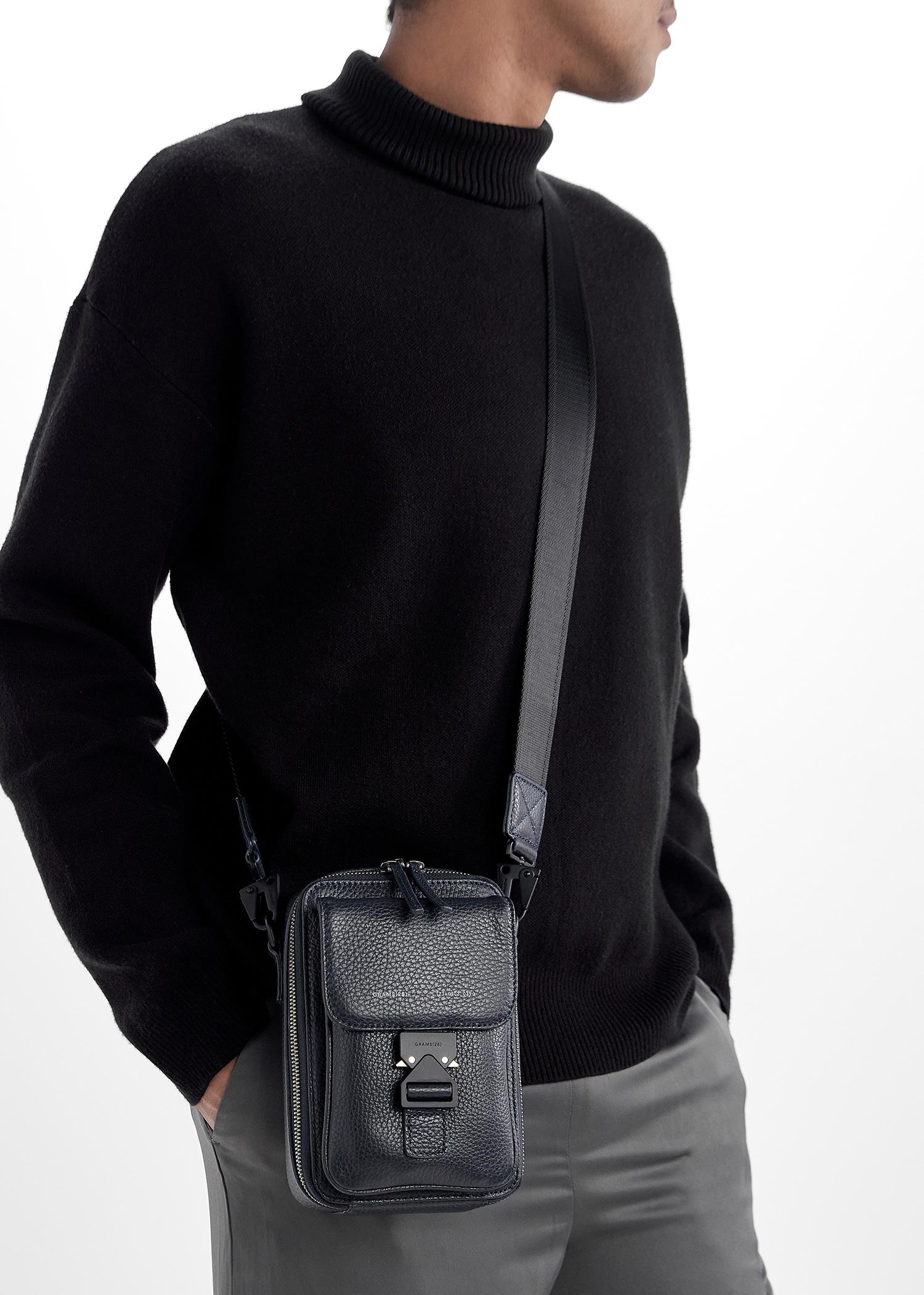 GRAMS28 173 Vertical Sling Bag in Black for Men | Lyst