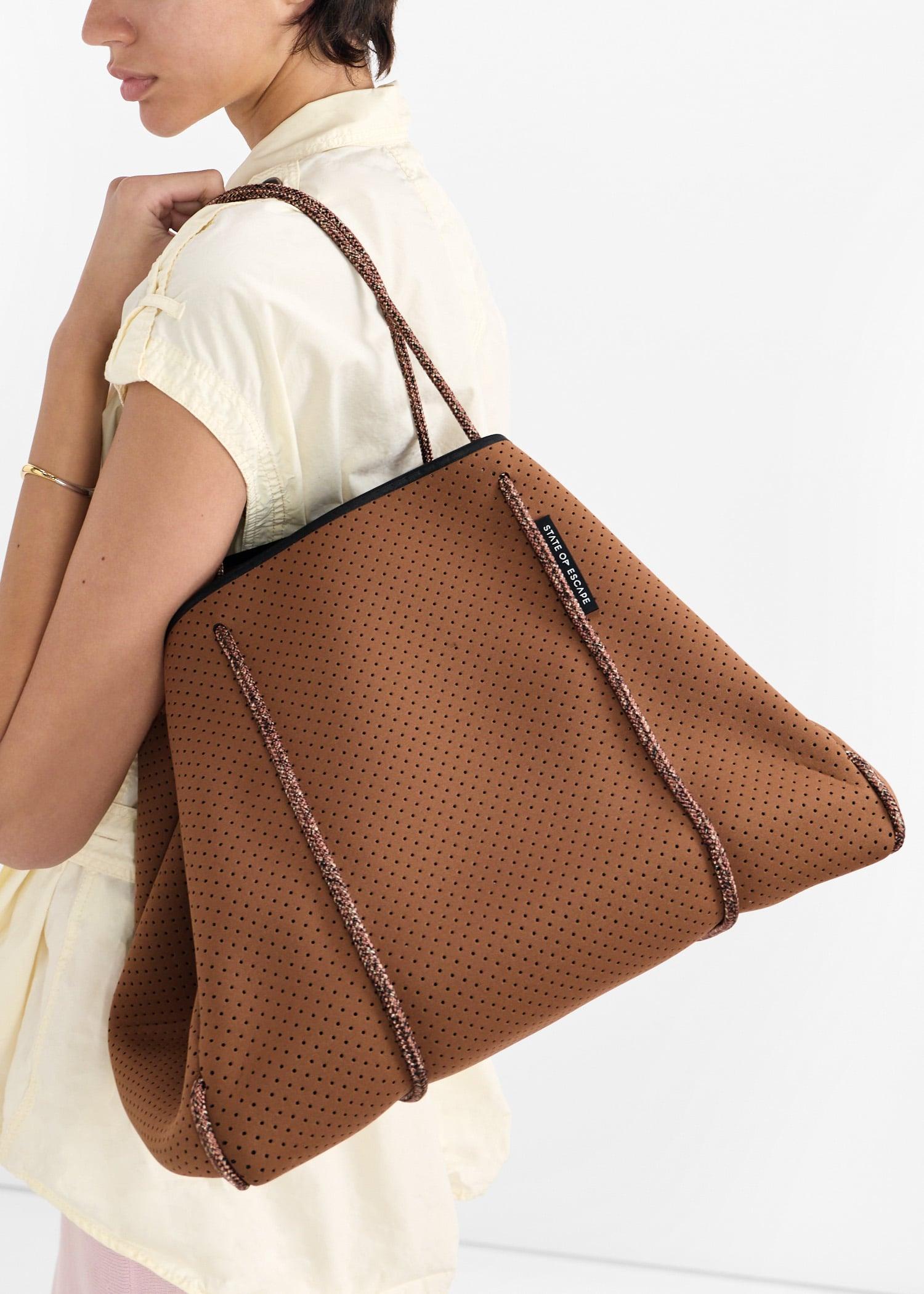 STATE OF ESCAPE Escape Tote Bag in Brown | Lyst