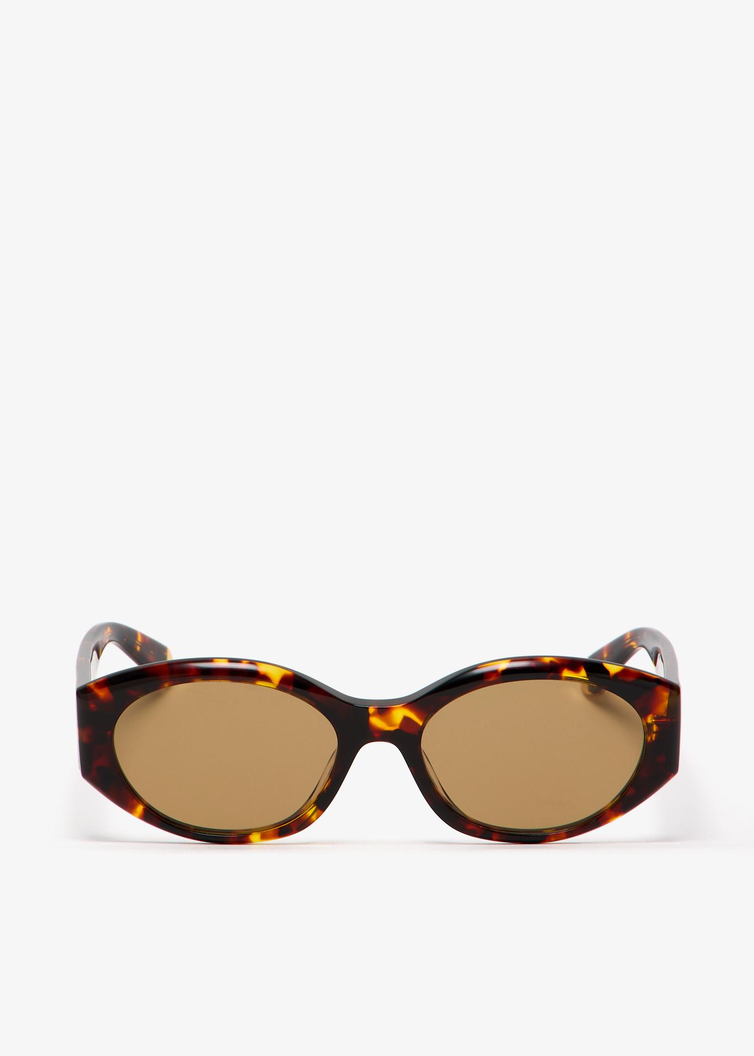 Stella McCartney Medallion Havana Oval Sunglasses in Natural 