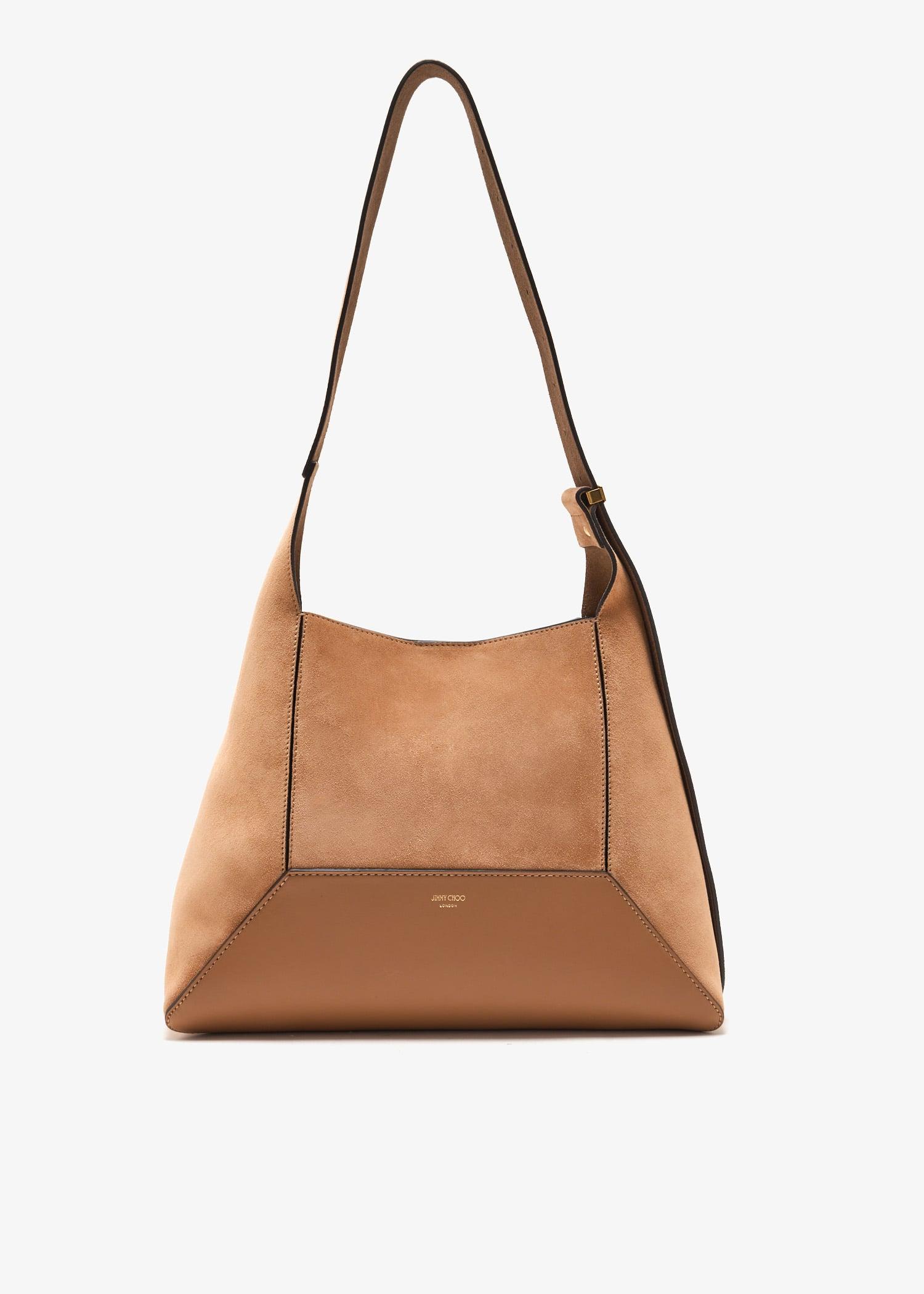Jimmy Choo Diamond Hobo M Bag in Brown | Lyst