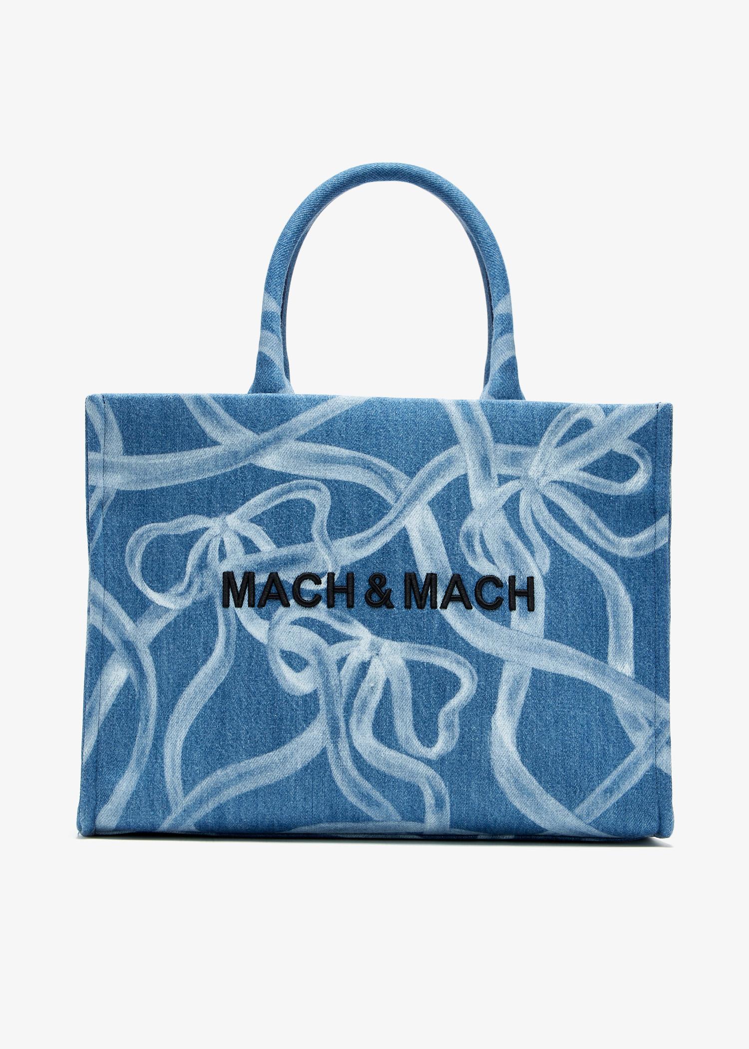 トートバッグ MACH & MACH Pastel light-blue satin small Cadeau handbag Blue Mach & Mach Bags for Women | Lyst
