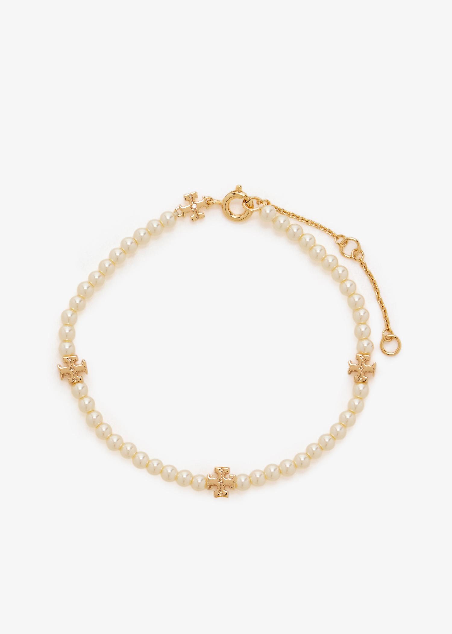 SALE！！TORY BURCH ブレスレット キラ パール デリケート チェーン ブレスレット: レディース