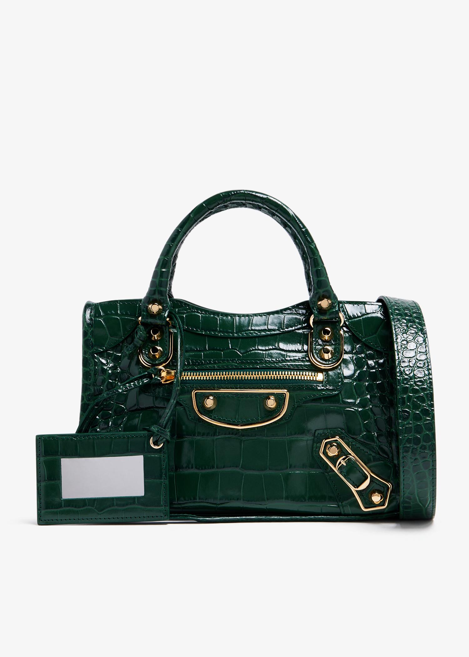 スカート BALENCIAGA 'Bag' mini skirt Green 809440TRO91 Balenciaga tiedyed graffiti mini city bag blue green yellow