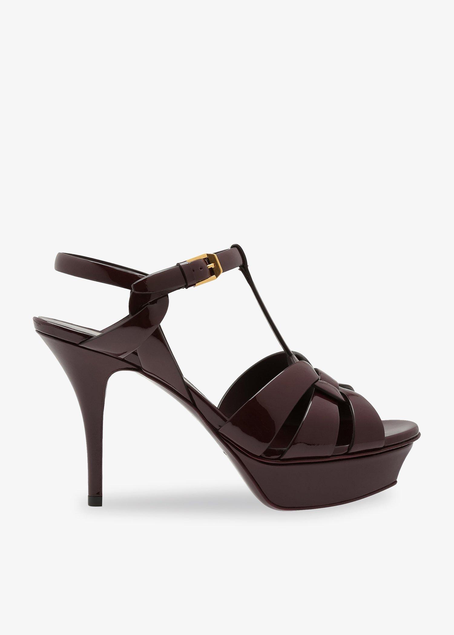 VIP価格.Saint Laurent SANDALO CON TACCO TRIBUTE IN VERNICE TRIBUTE platform sandals in patent leather | Saint Laurent