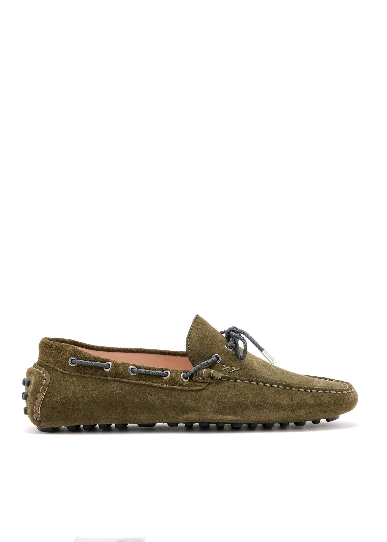 Tod\'s T Piatta + Treccia Pell Suede Driver, Green Tod main image 3