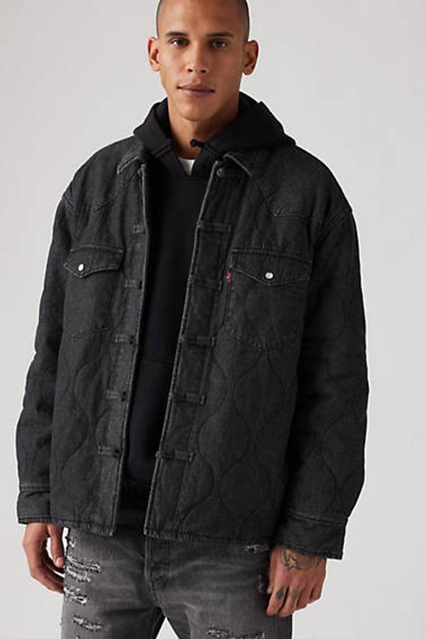 Levi's X Clot Padded Denim Western Shirt in Black for Men | Lyst UK