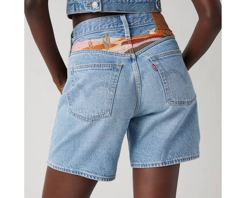 Levi's 501 Mid Thigh Shorts in Blue Lyst UK