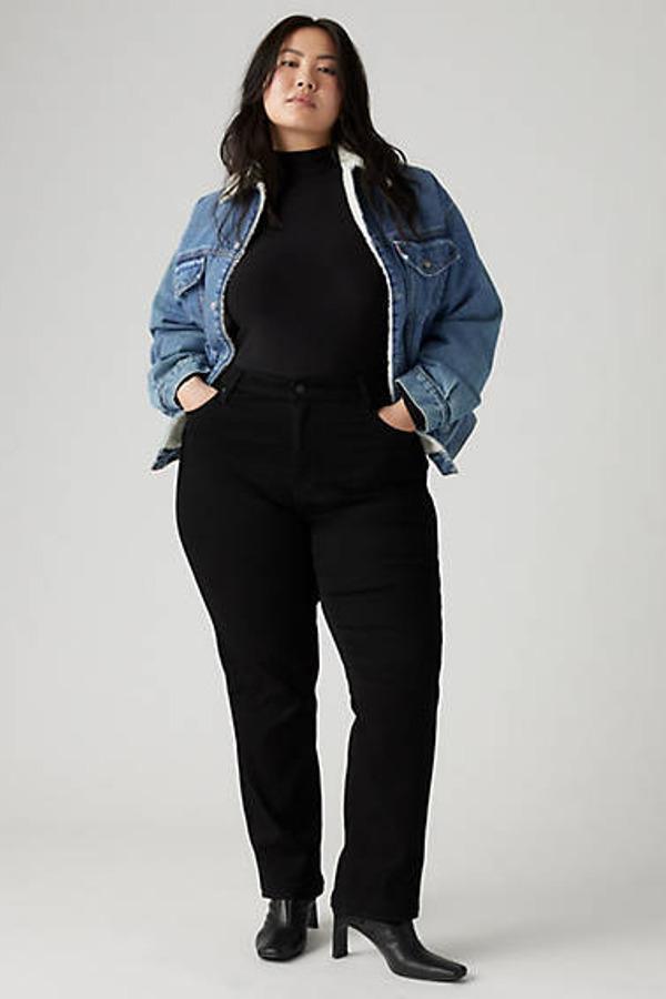 Levi s 724 High Rise Slim Straight Jeans Plus Size in Blue Lyst UK