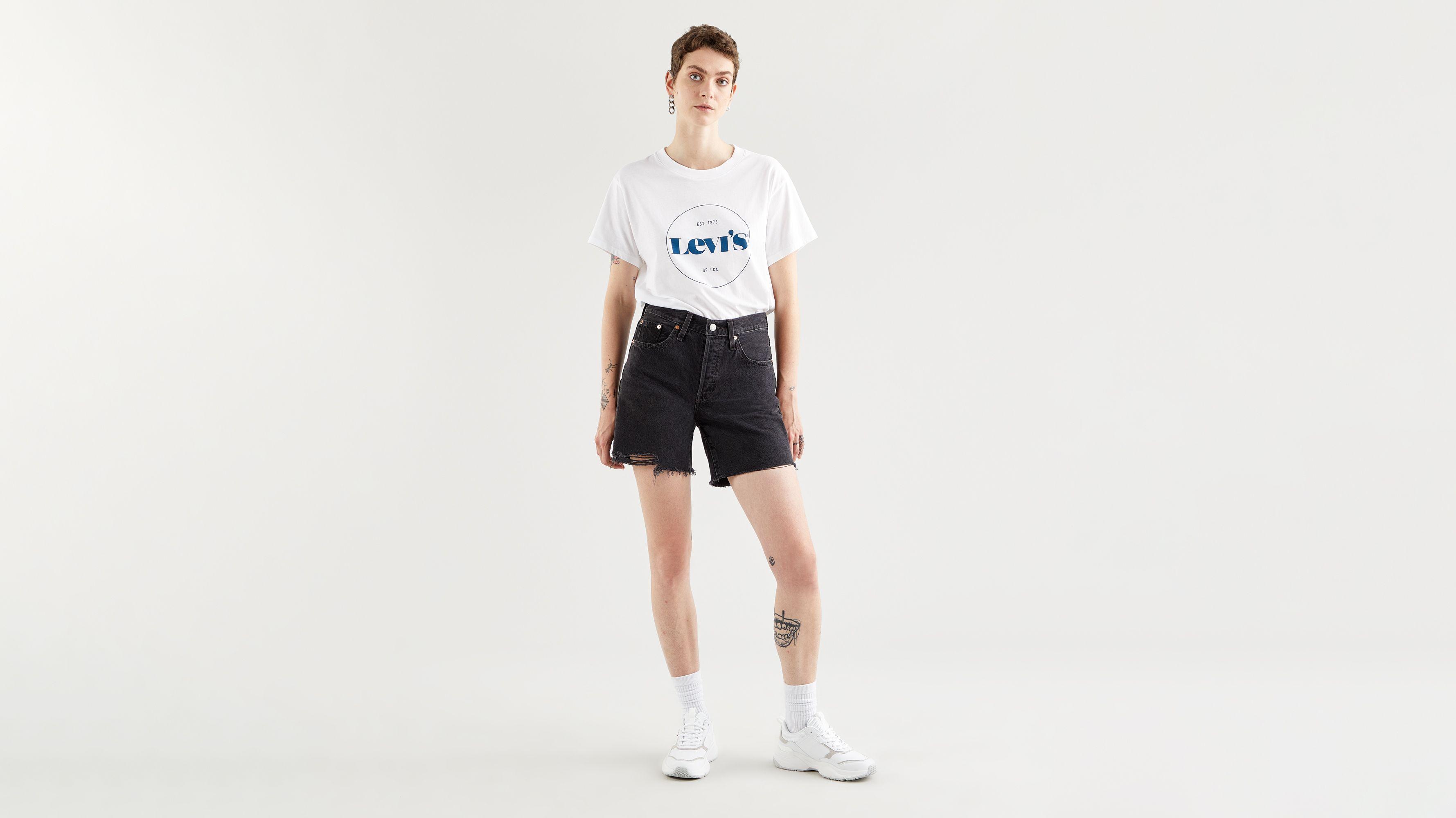 Shorts 501® ® Original a mezza coscia NeroLevi's in Denim di colore Nero -  Lyst