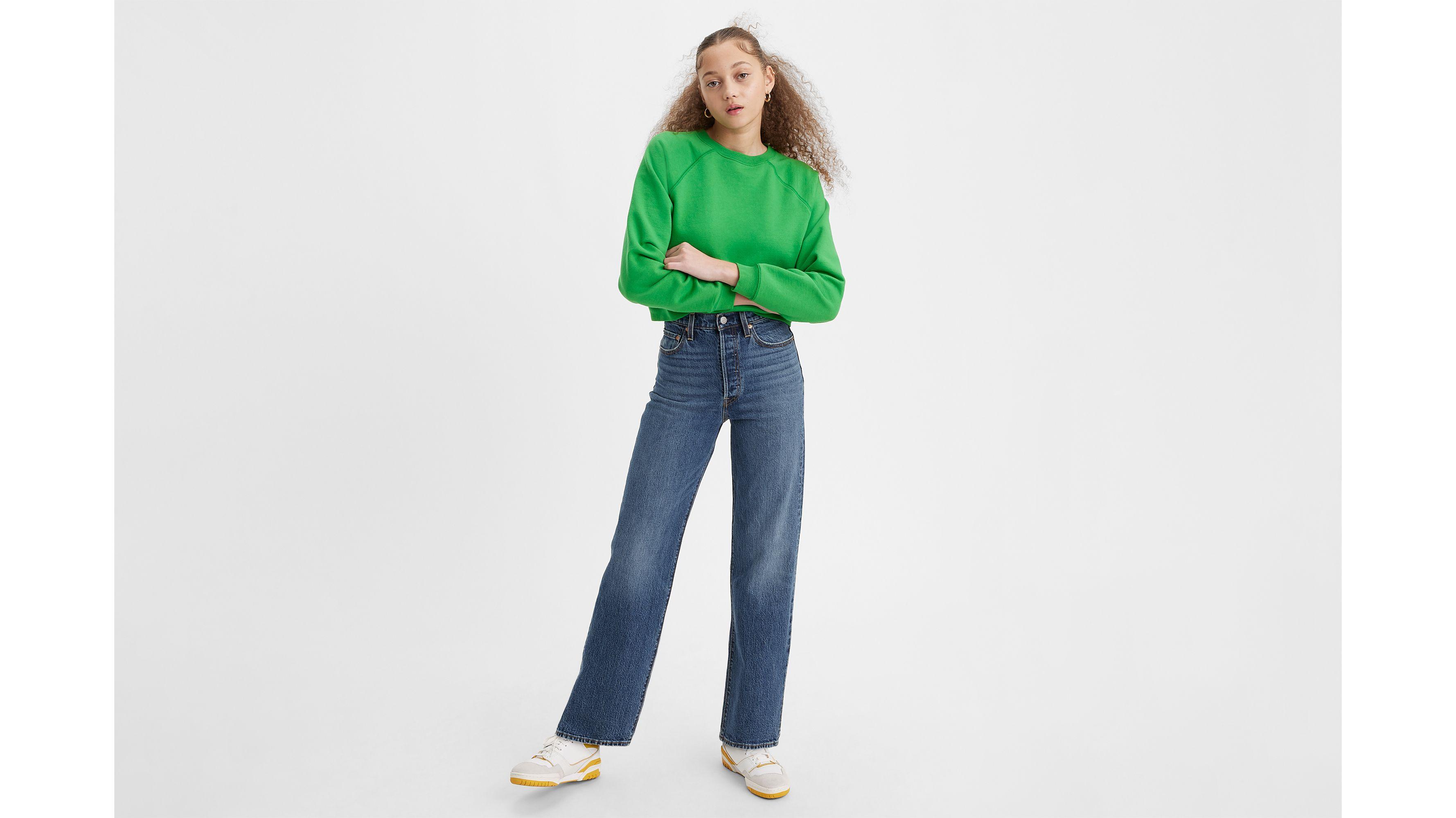 Levi s Ribcage Full Length Jeans in Black Lyst UK