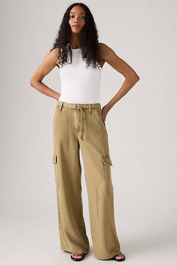 Vestimentaire Pantalon Cargo Femme Marron Treillis Et Pantalons