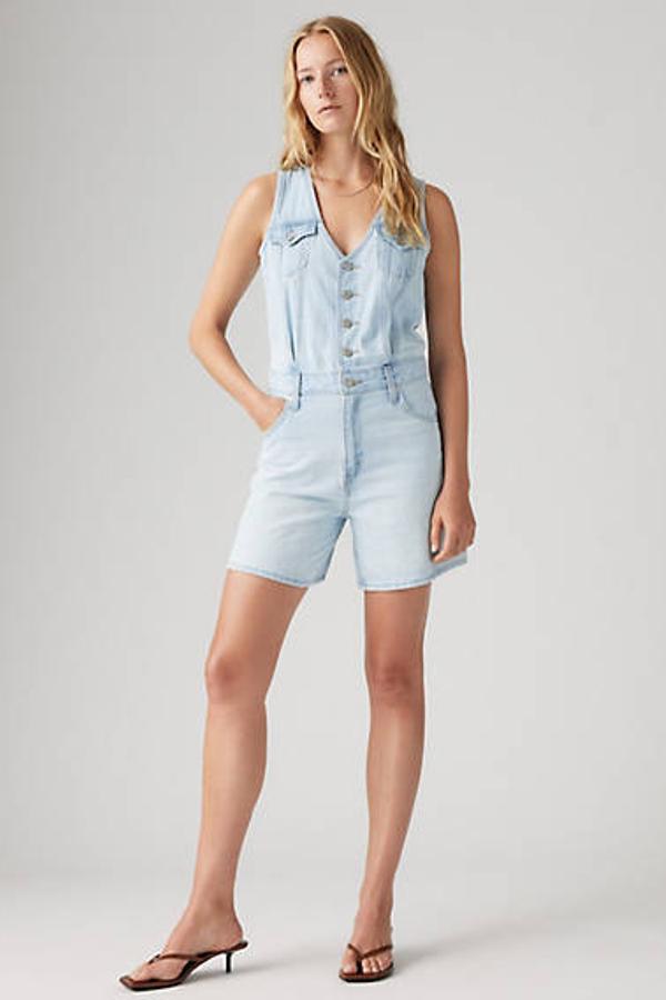 Levis Denim Romper Dress Levi's Vest Romper In Blue Lyst UK